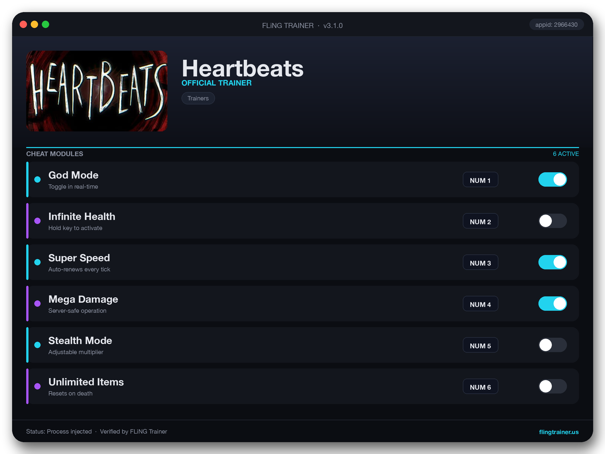 Heartbeats Trainer interface