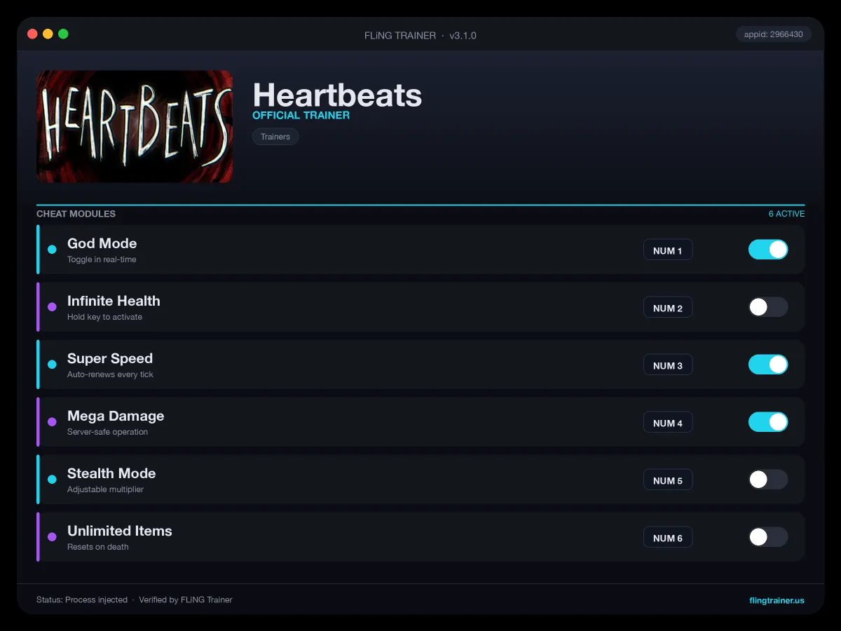 Heartbeats Trainer interface