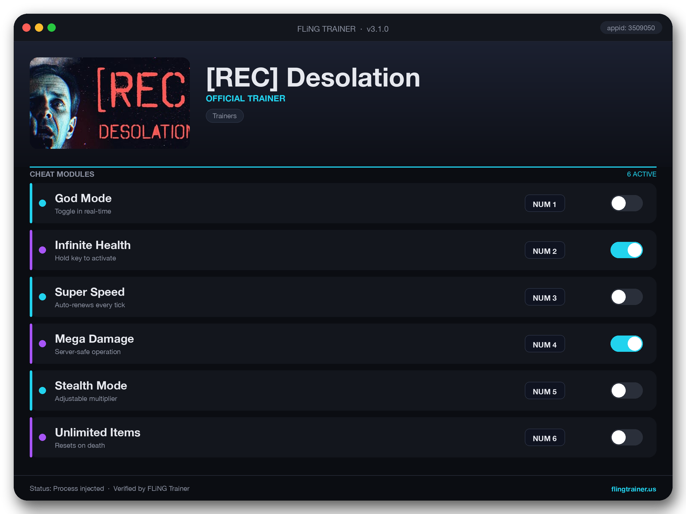 [REC] Desolation Trainer interface
