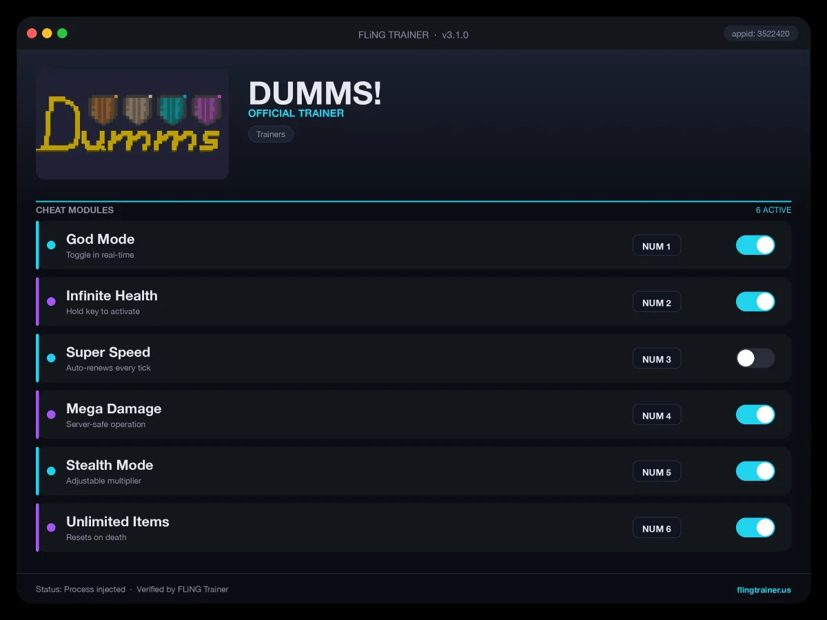 DUMMS! Trainer interface