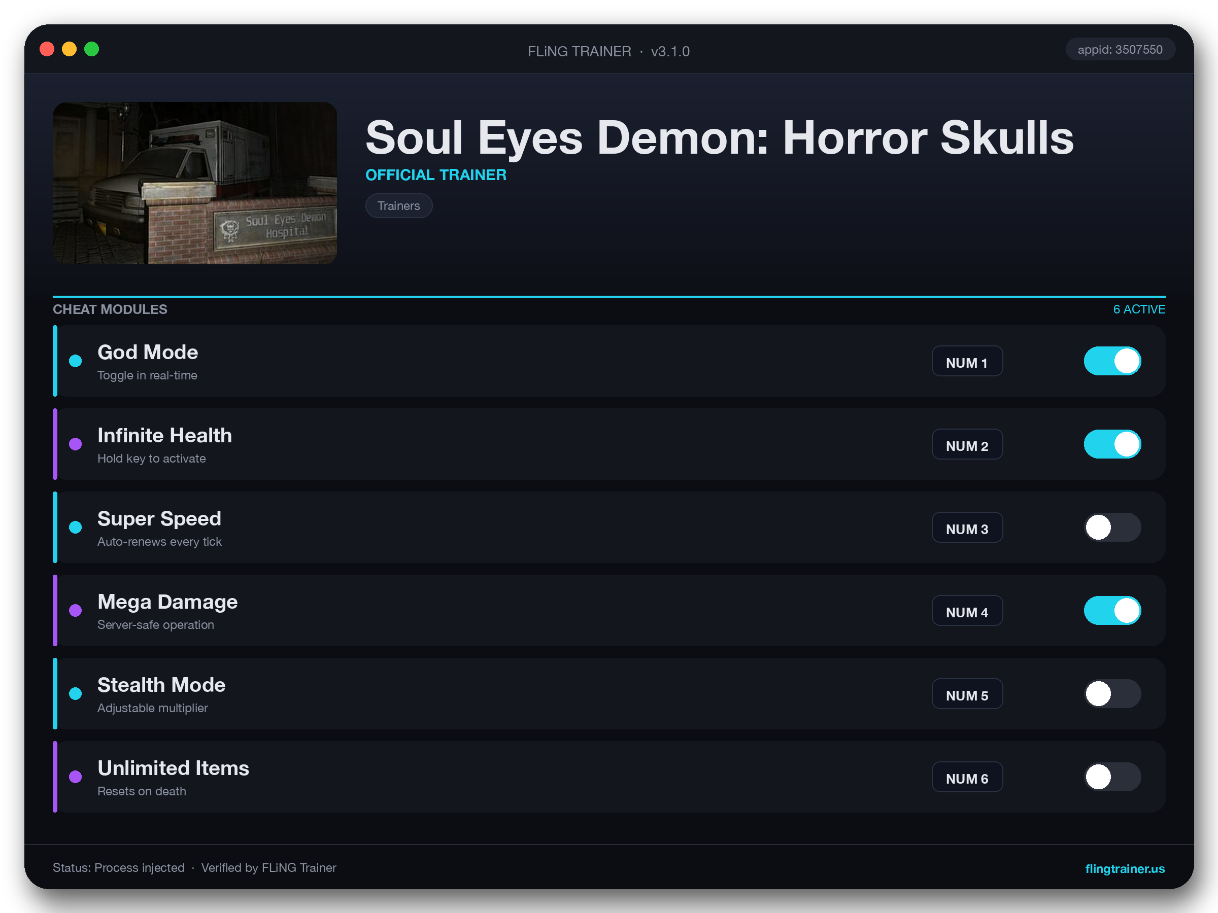 Soul Eyes Demon: Horror Skulls Trainer interface