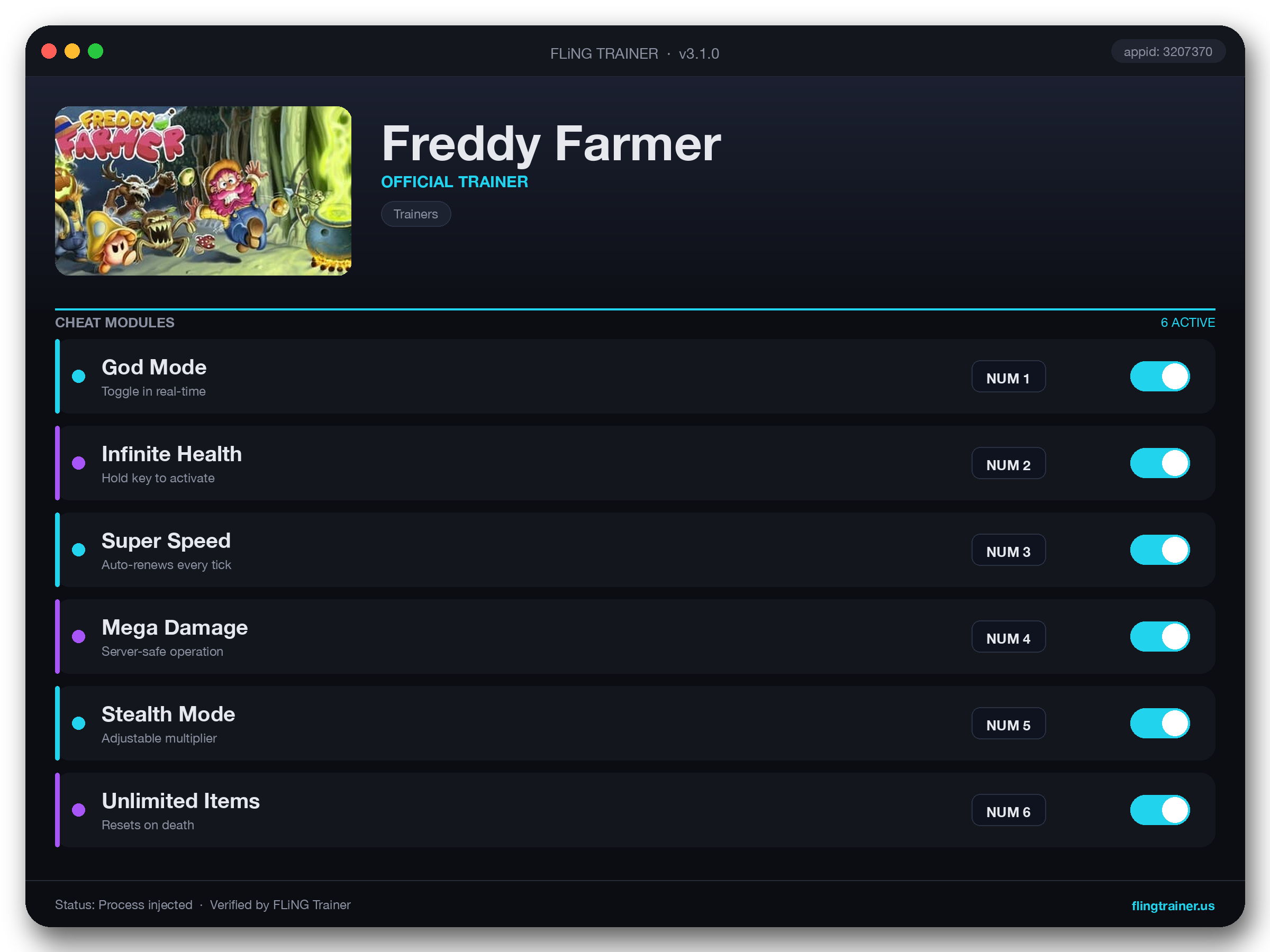 Freddy Farmer Trainer interface
