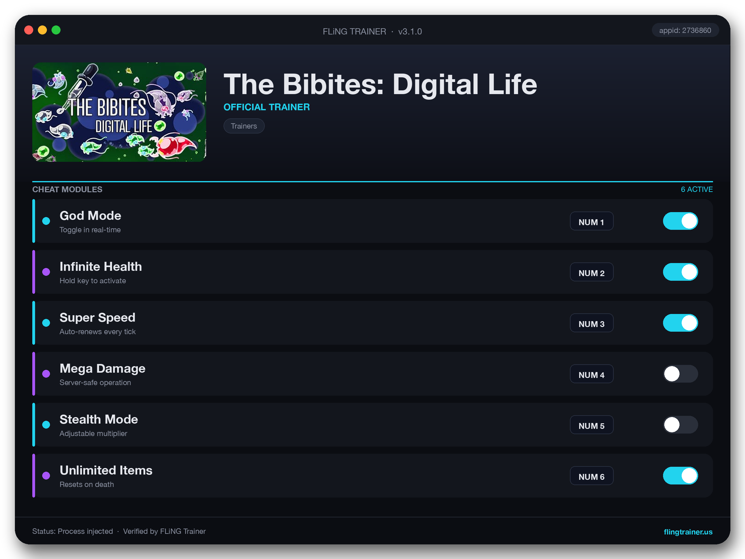 The Bibites: Digital Life Trainer interface