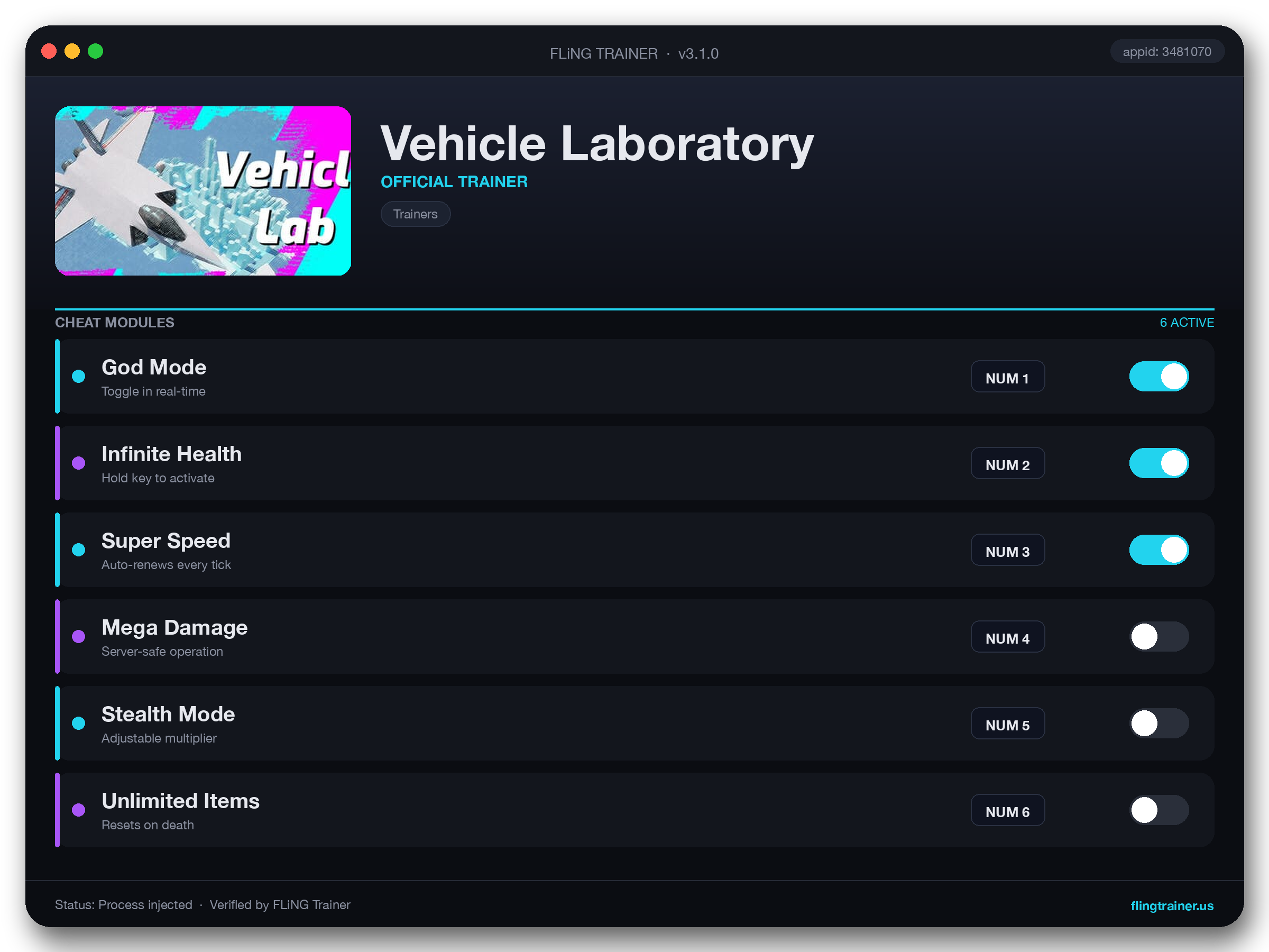 Vehicle Laboratory Trainer interface