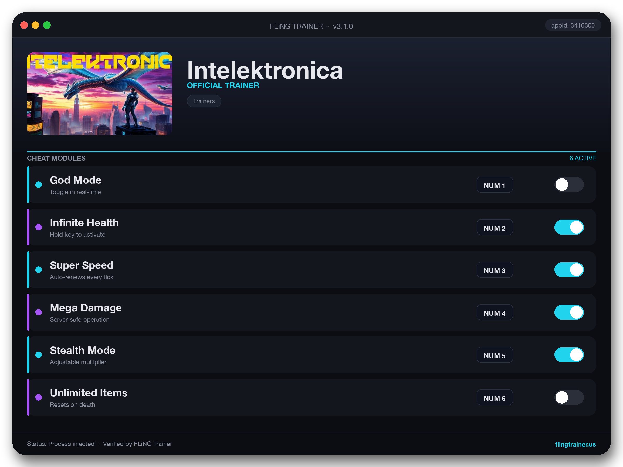 Intelektronica Trainer interface