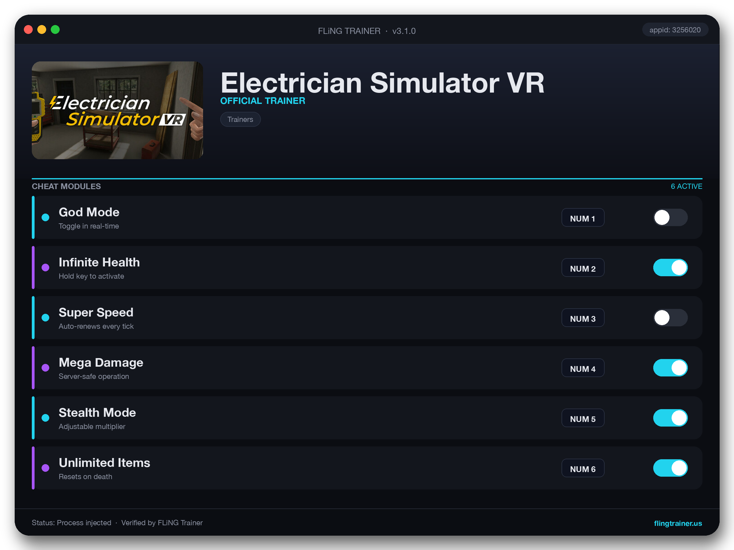 Electrician Simulator VR Trainer interface