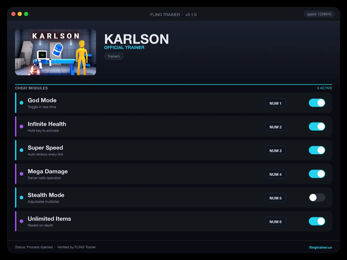 KARLSON Trainer interface