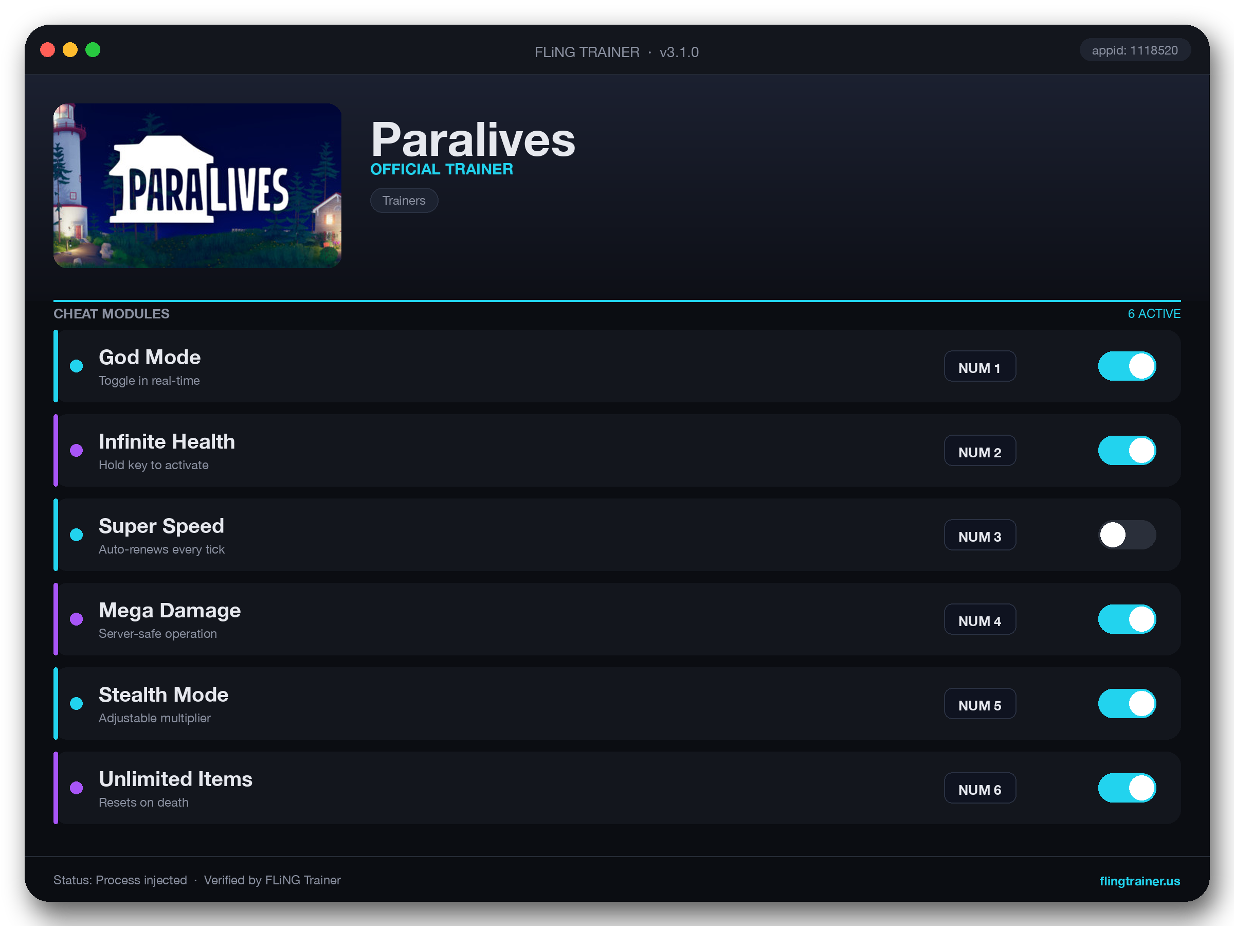 Paralives Trainer interface