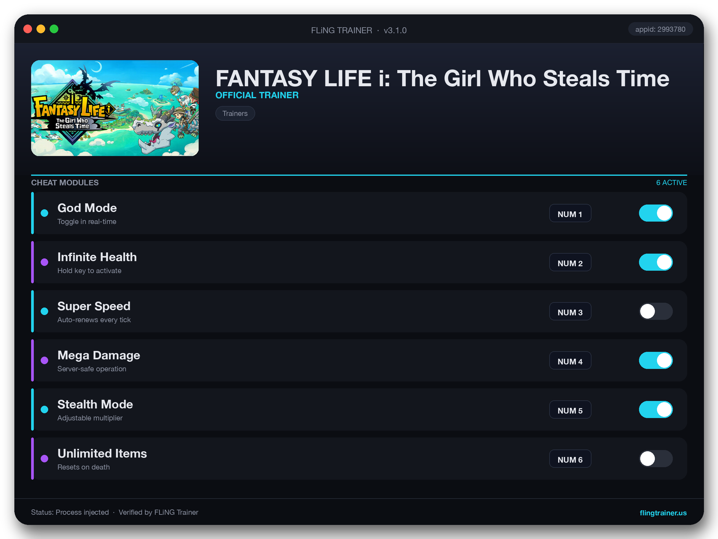 FANTASY LIFE i: The Girl Who Steals Time Trainer interface