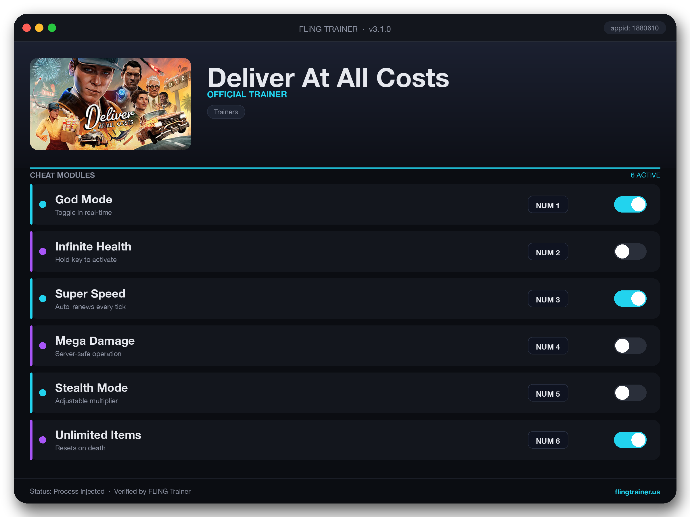 Deliver At All Costs Trainer interface