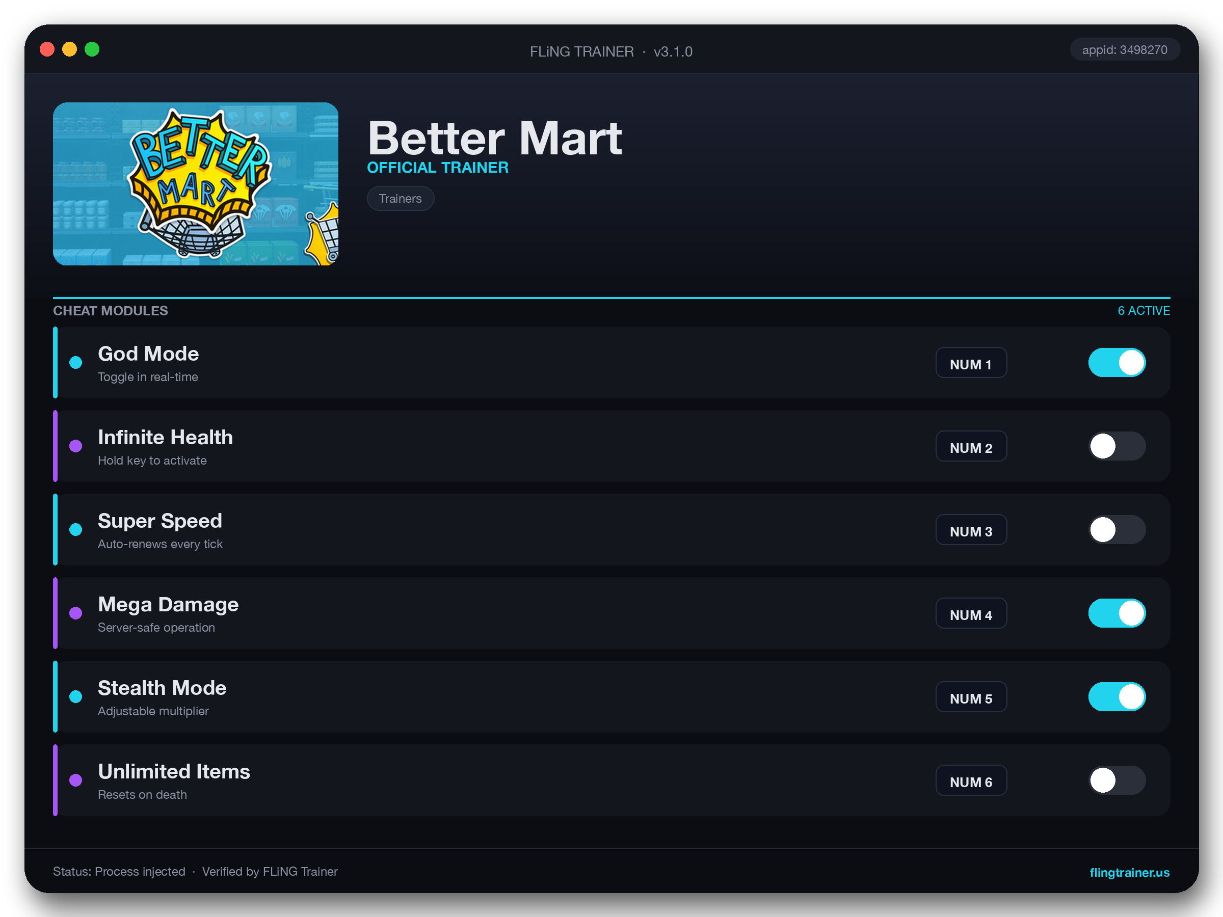 Better Mart Trainer interface