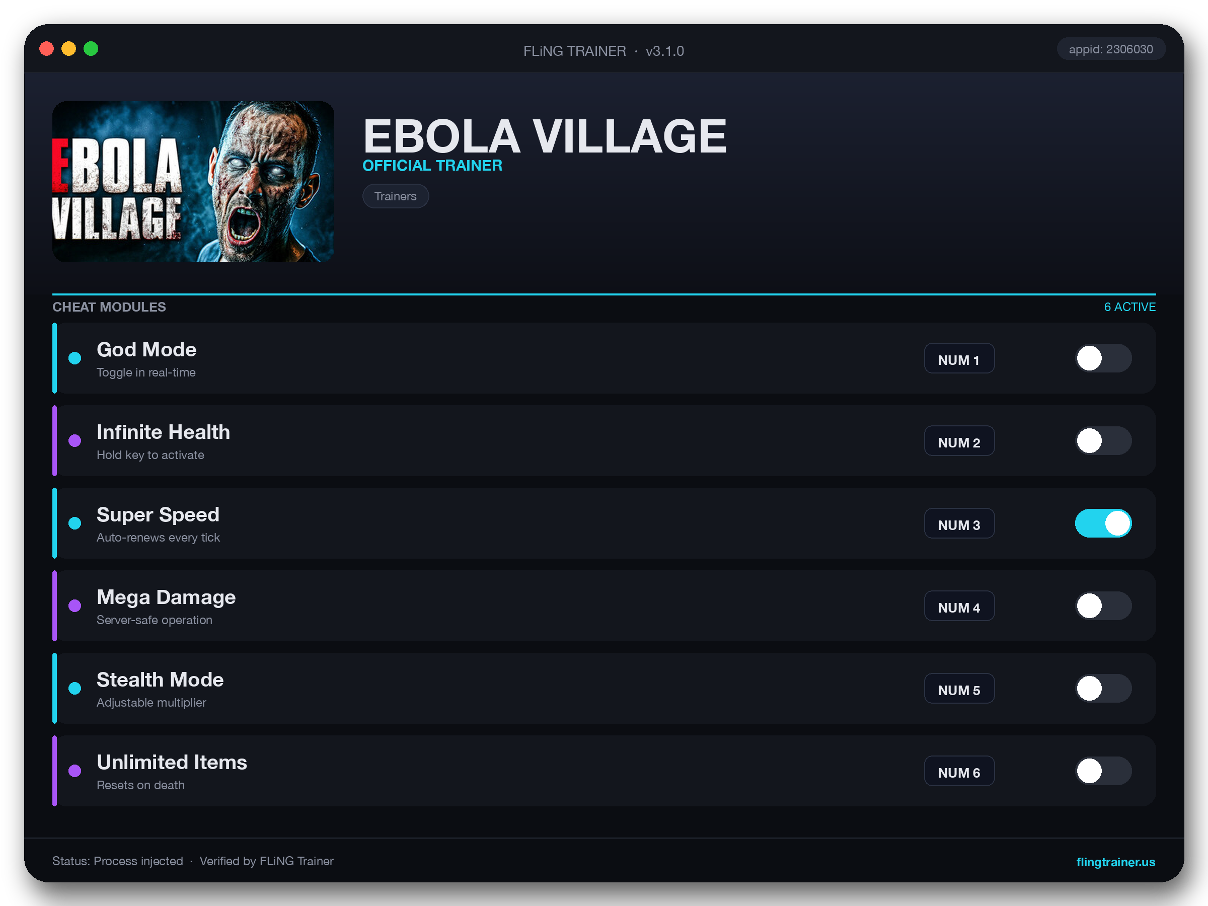 EBOLA VILLAGE Trainer interface