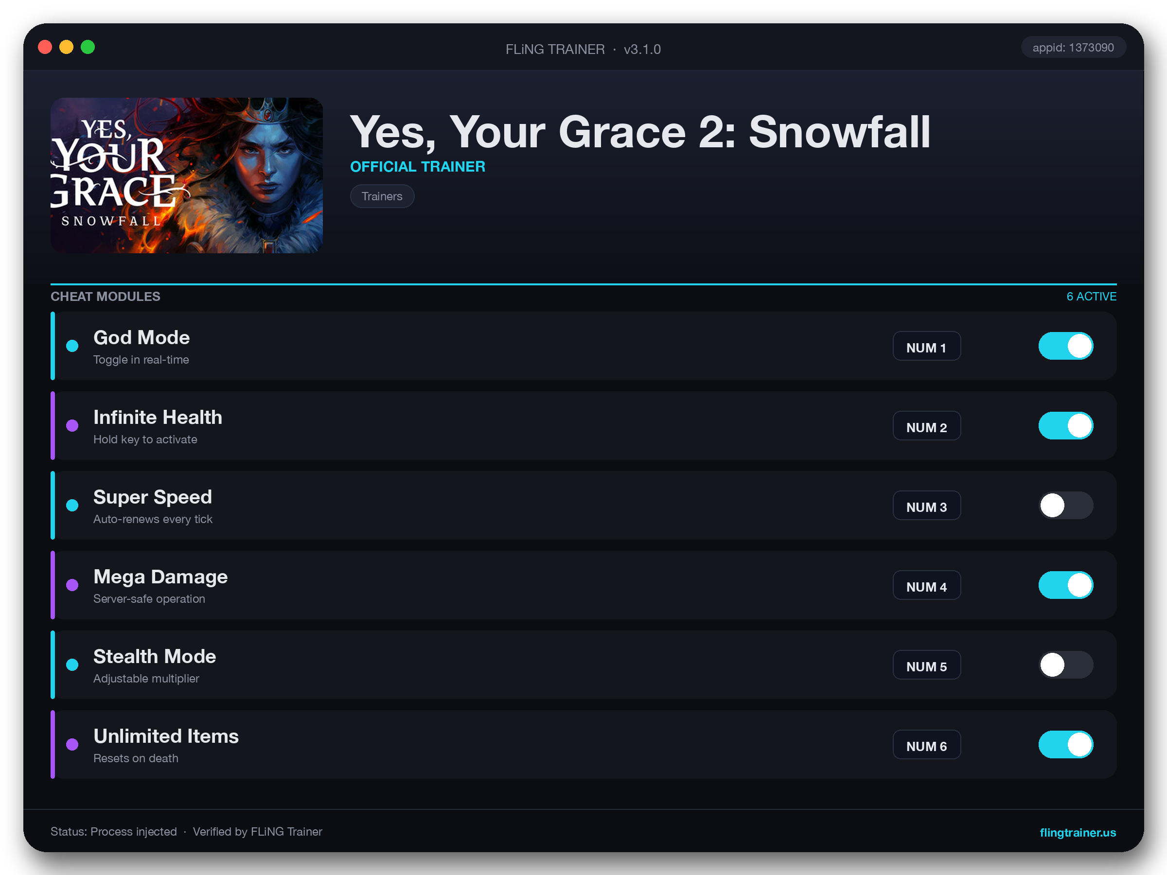 Yes, Your Grace 2: Snowfall Trainer interface