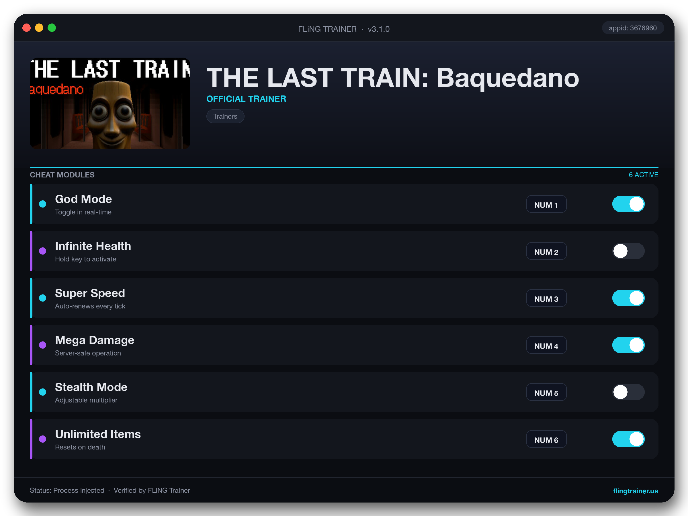 THE LAST TRAIN: Baquedano Trainer interface