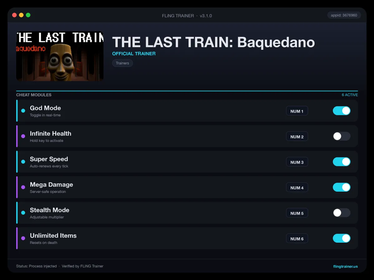 THE LAST TRAIN: Baquedano Trainer interface