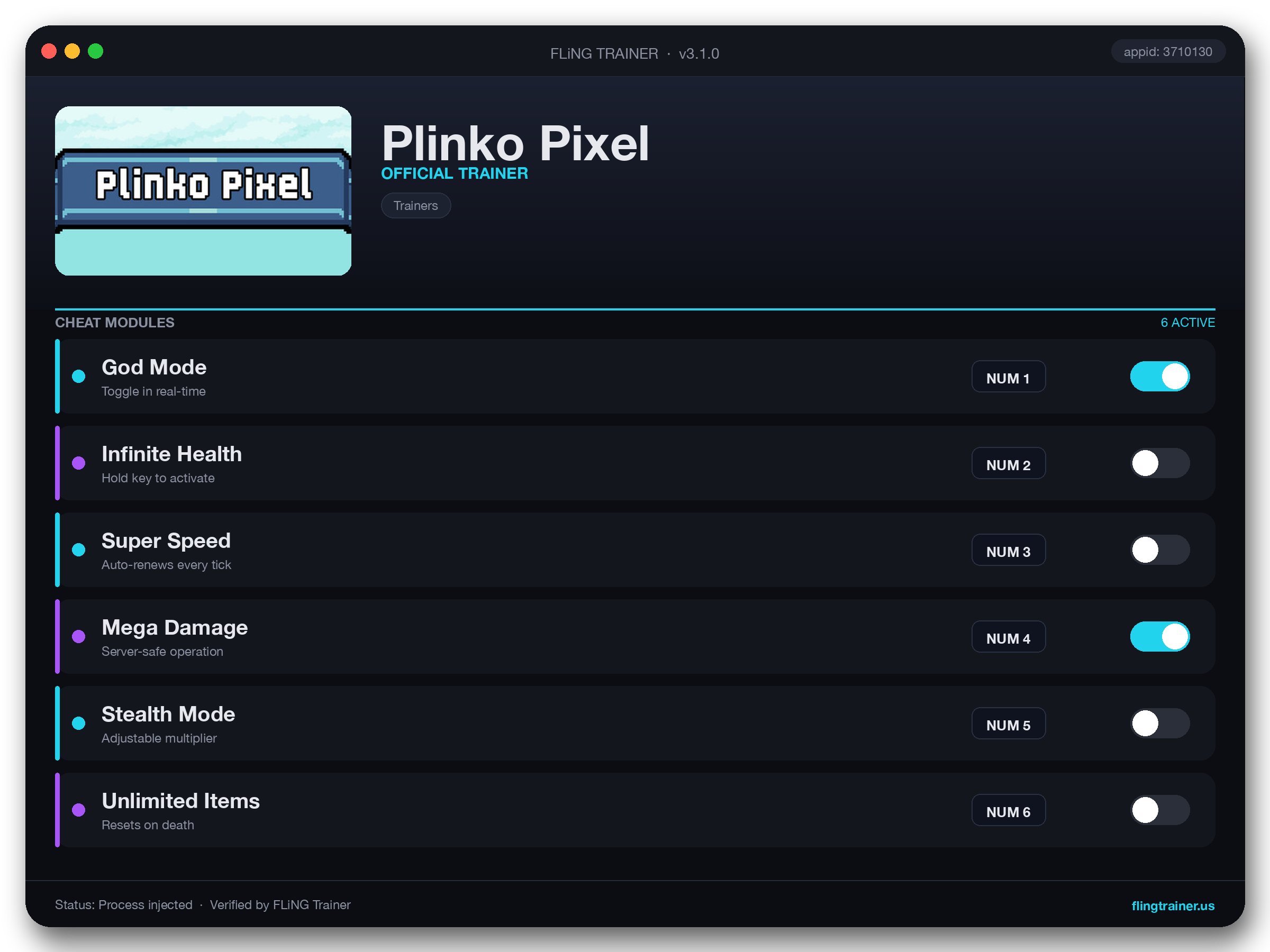 Plinko Pixel Trainer interface