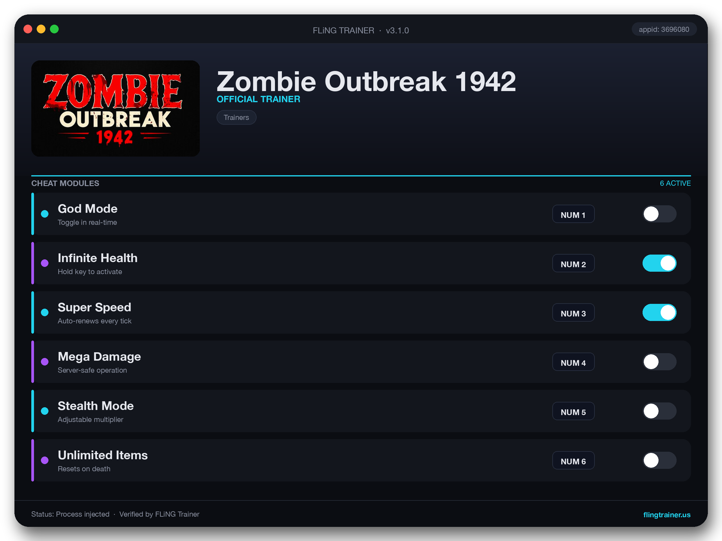 Zombie Outbreak 1942 Trainer interface