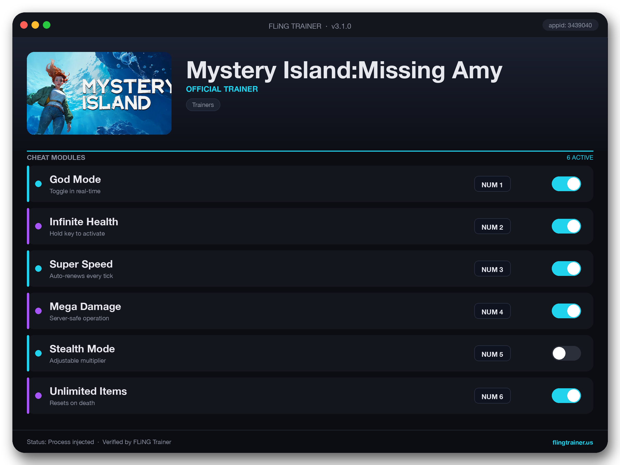 Mystery Island:Missing Amy Trainer interface