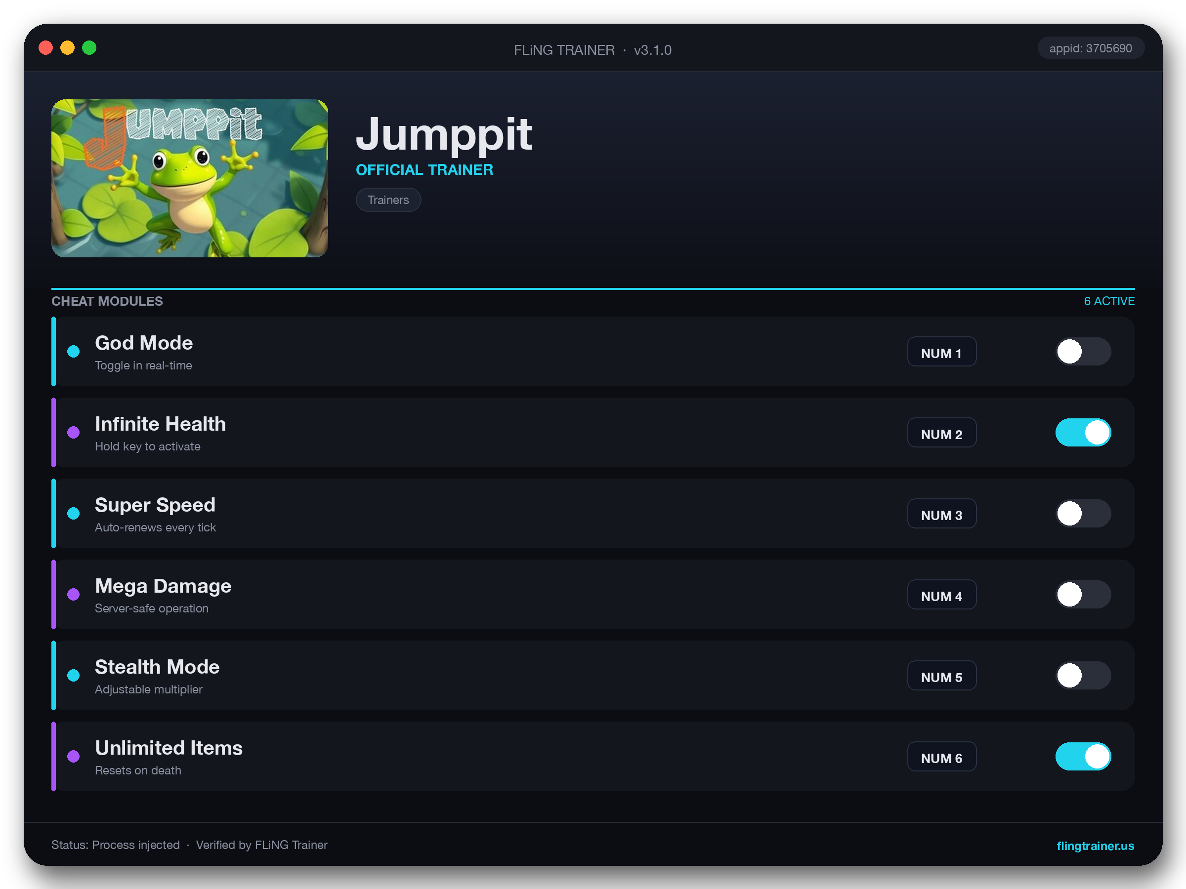Jumppit Trainer interface