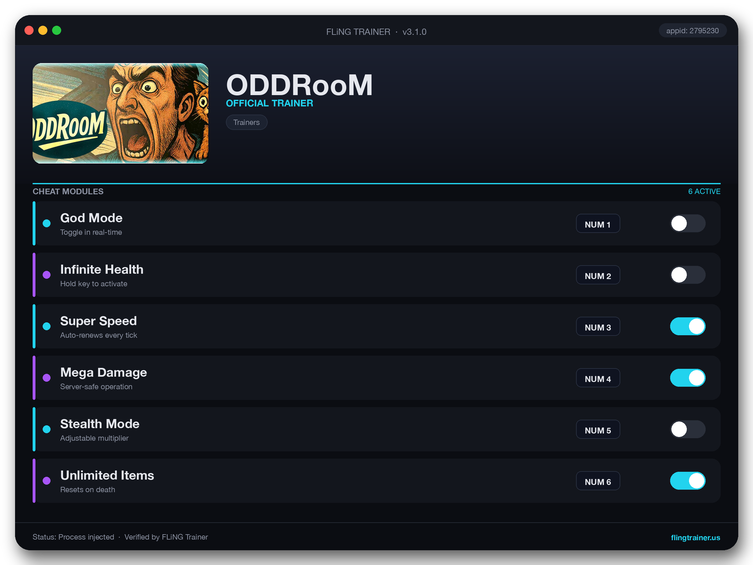 ODDRooM Trainer interface