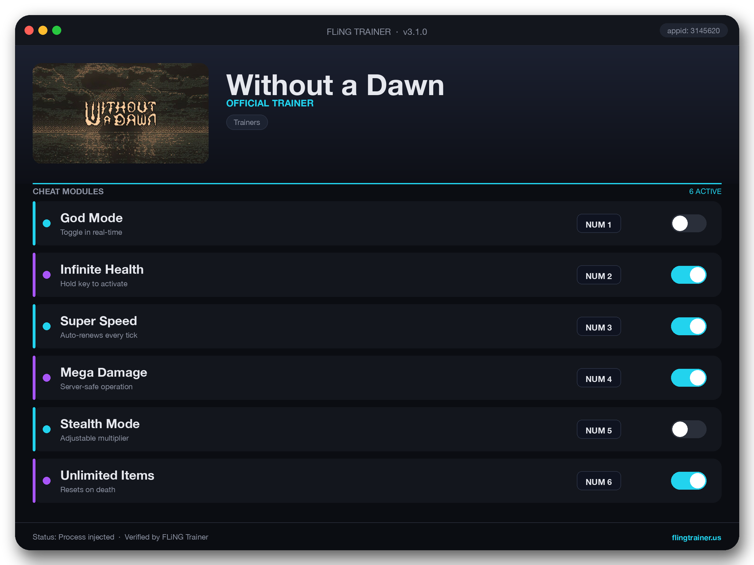 Without a Dawn Trainer interface