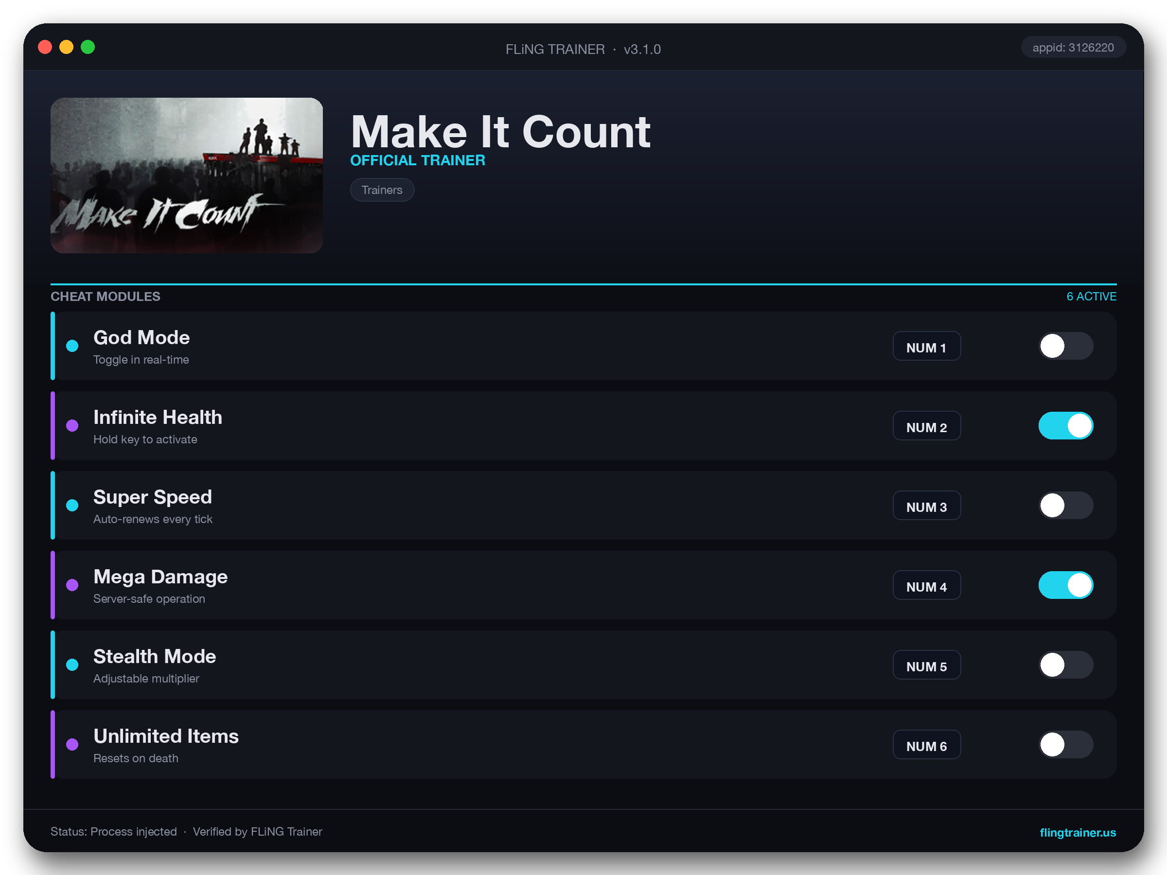 Make It Count Trainer interface