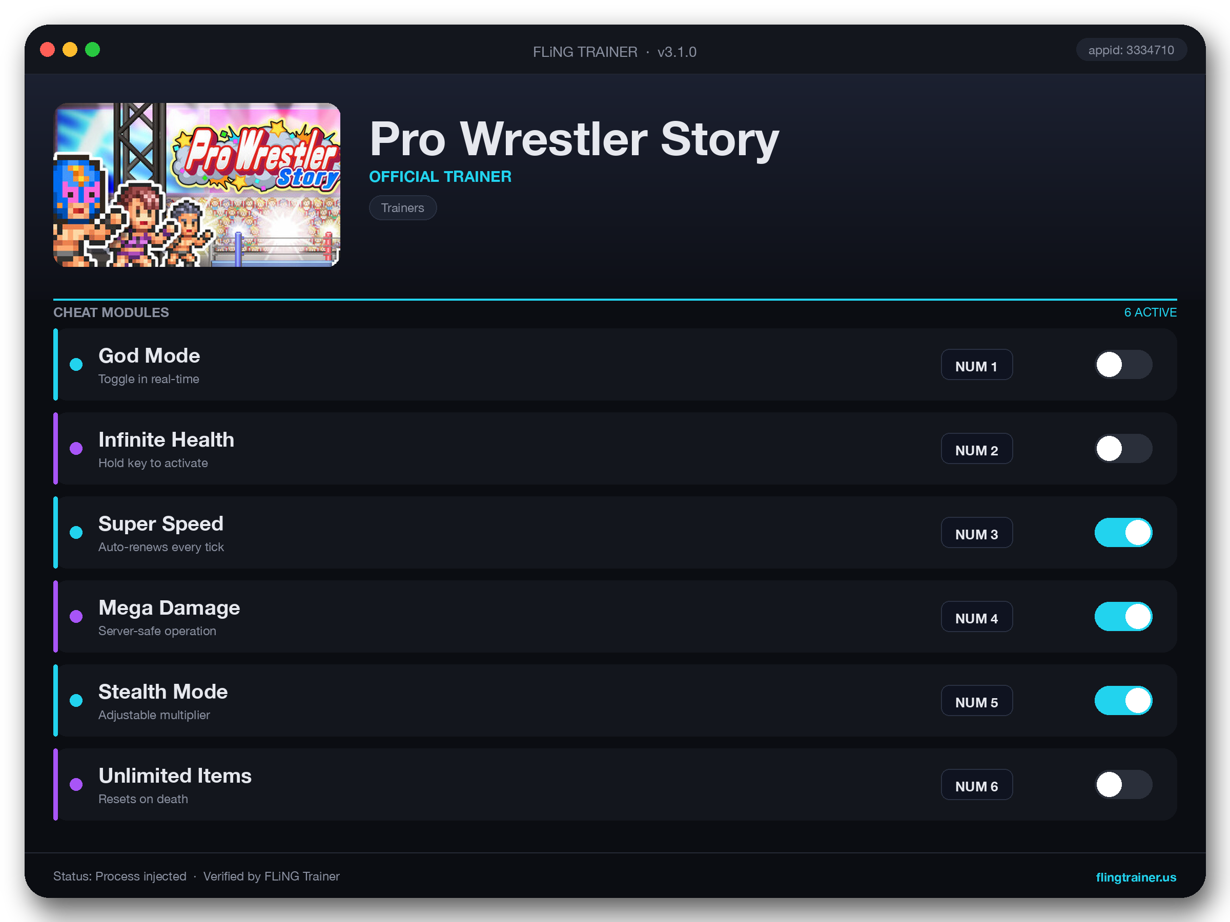 Pro Wrestler Story Trainer interface