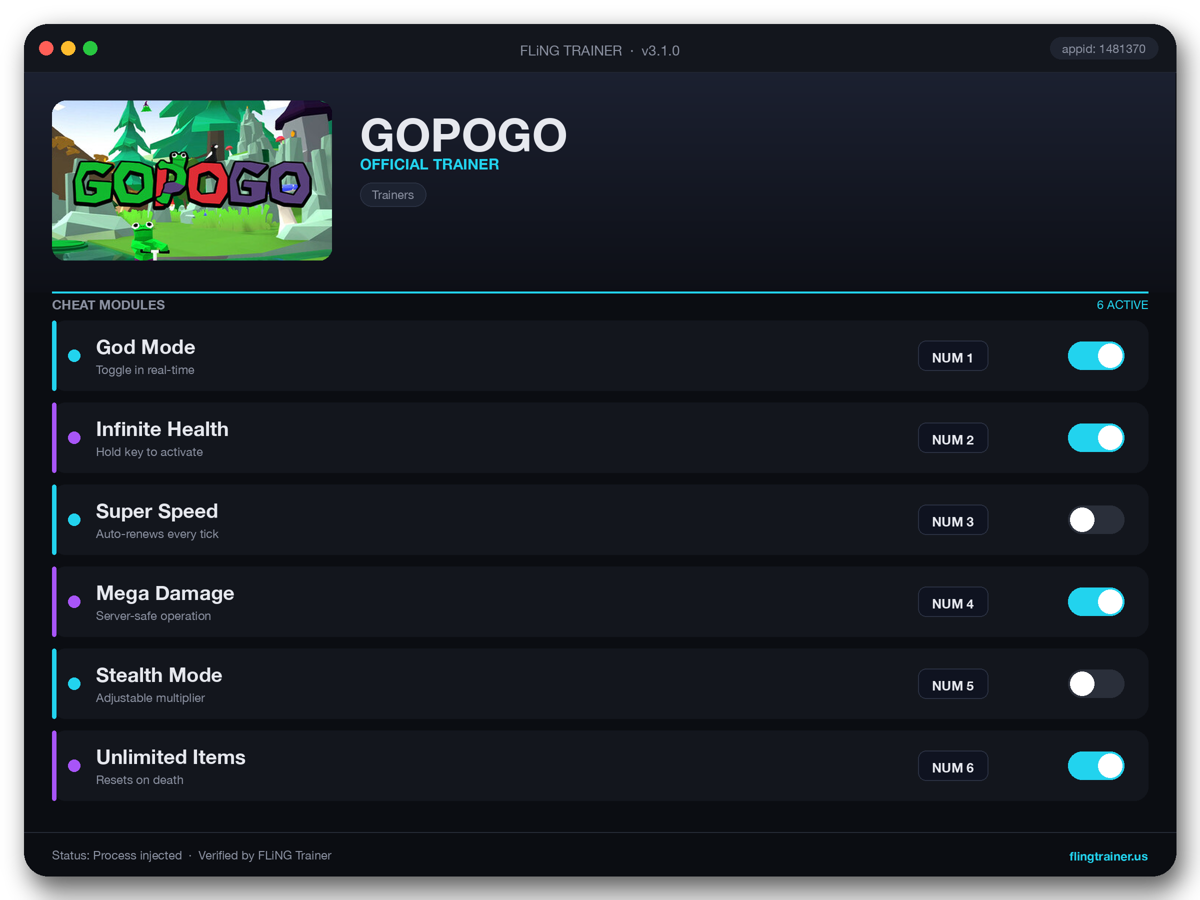 GOPOGO Trainer interface