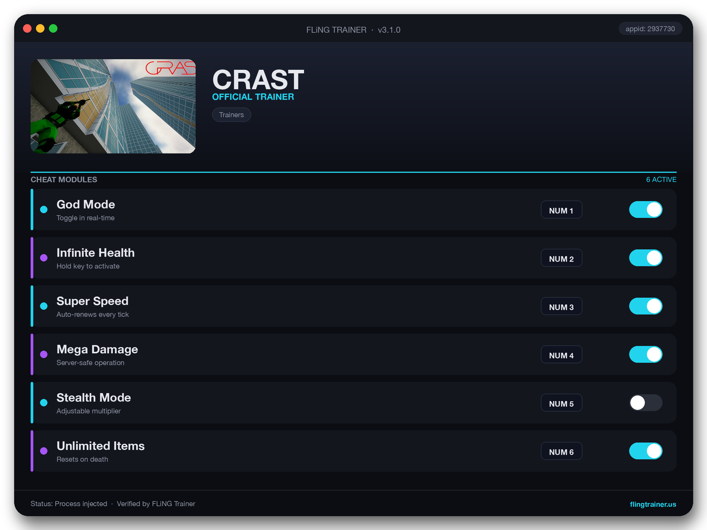 CRAST Trainer interface
