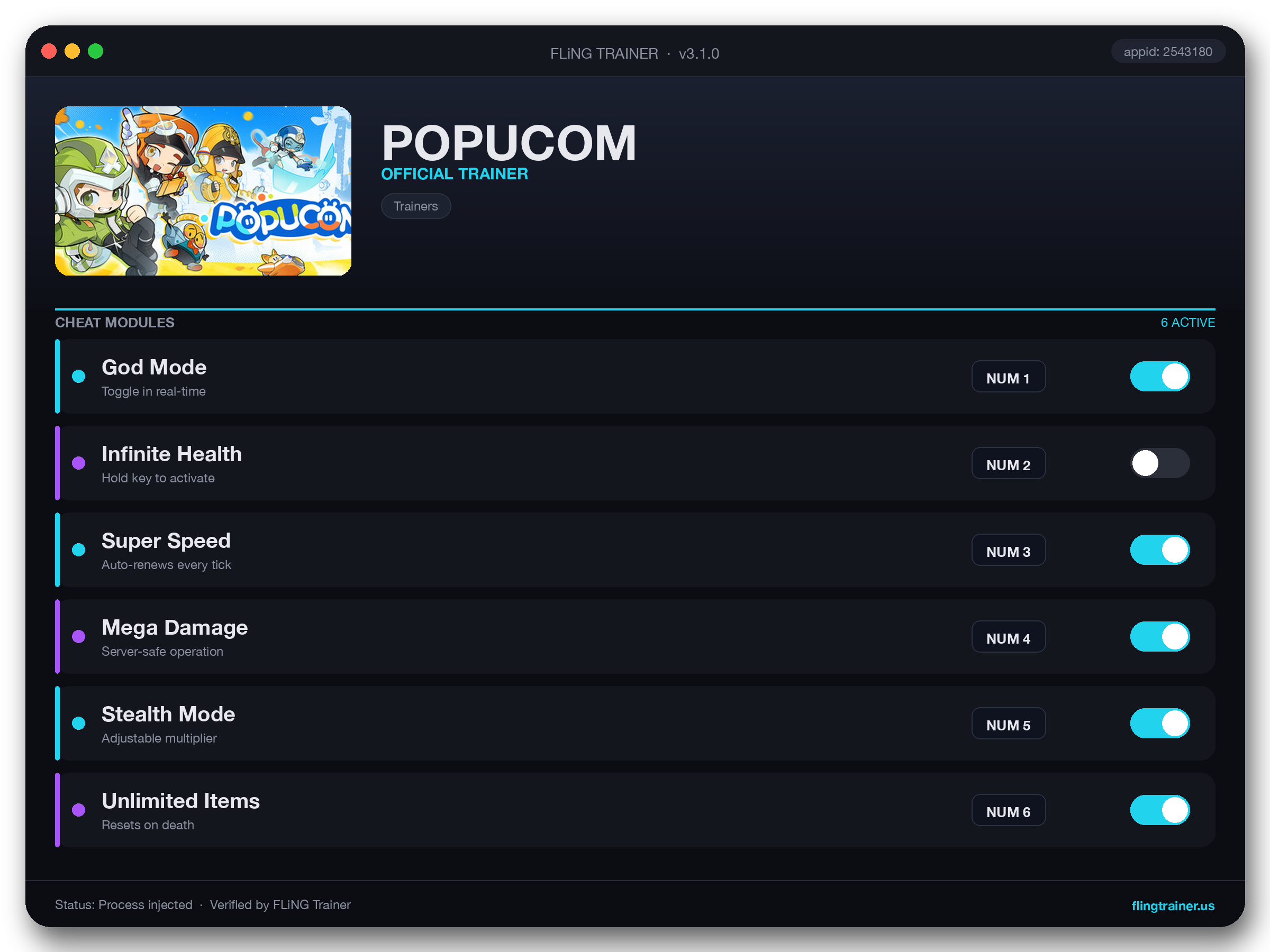 POPUCOM Trainer interface