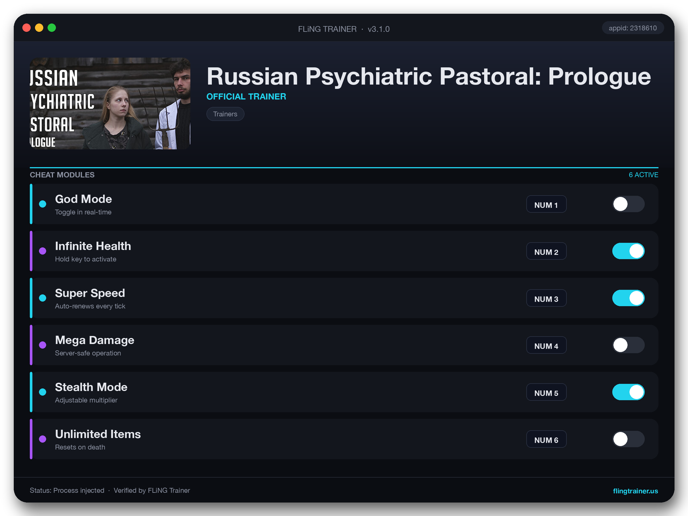Russian Psychiatric Pastoral: Prologue Trainer interface