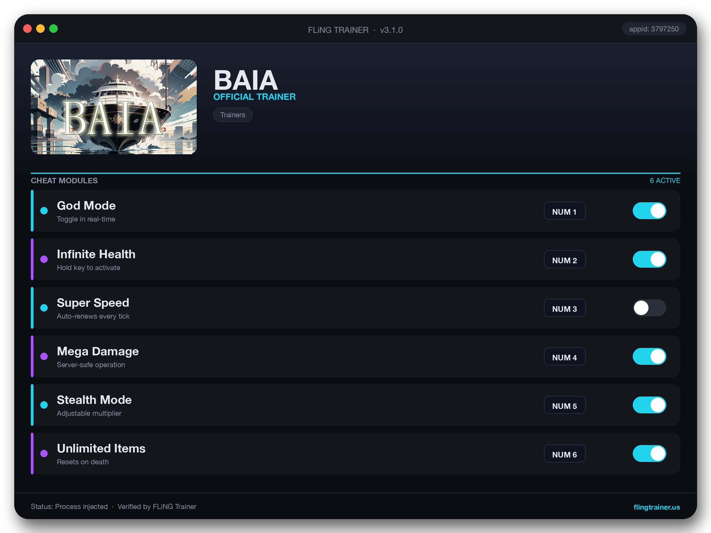 BAIA Trainer interface