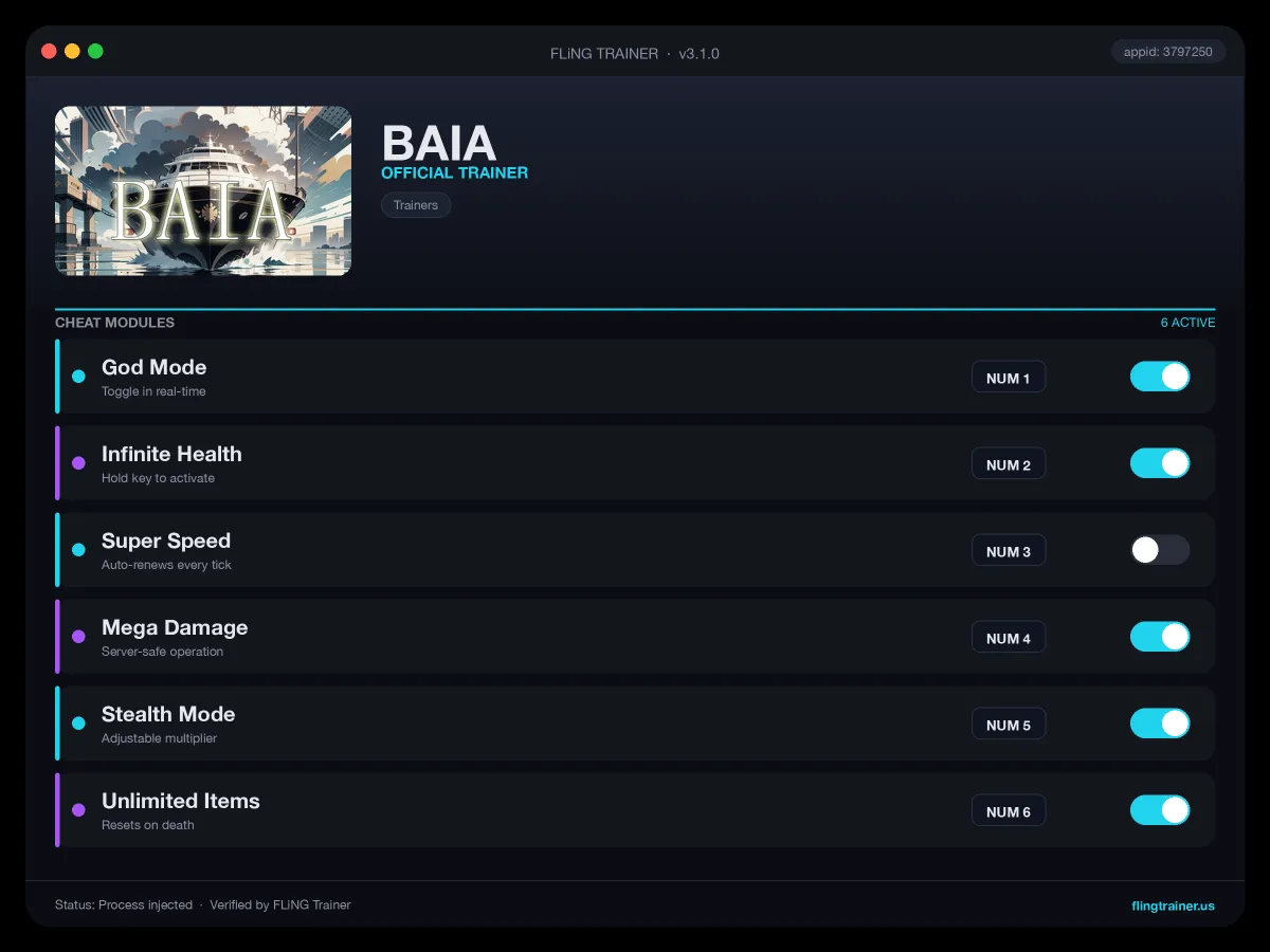 BAIA Trainer interface
