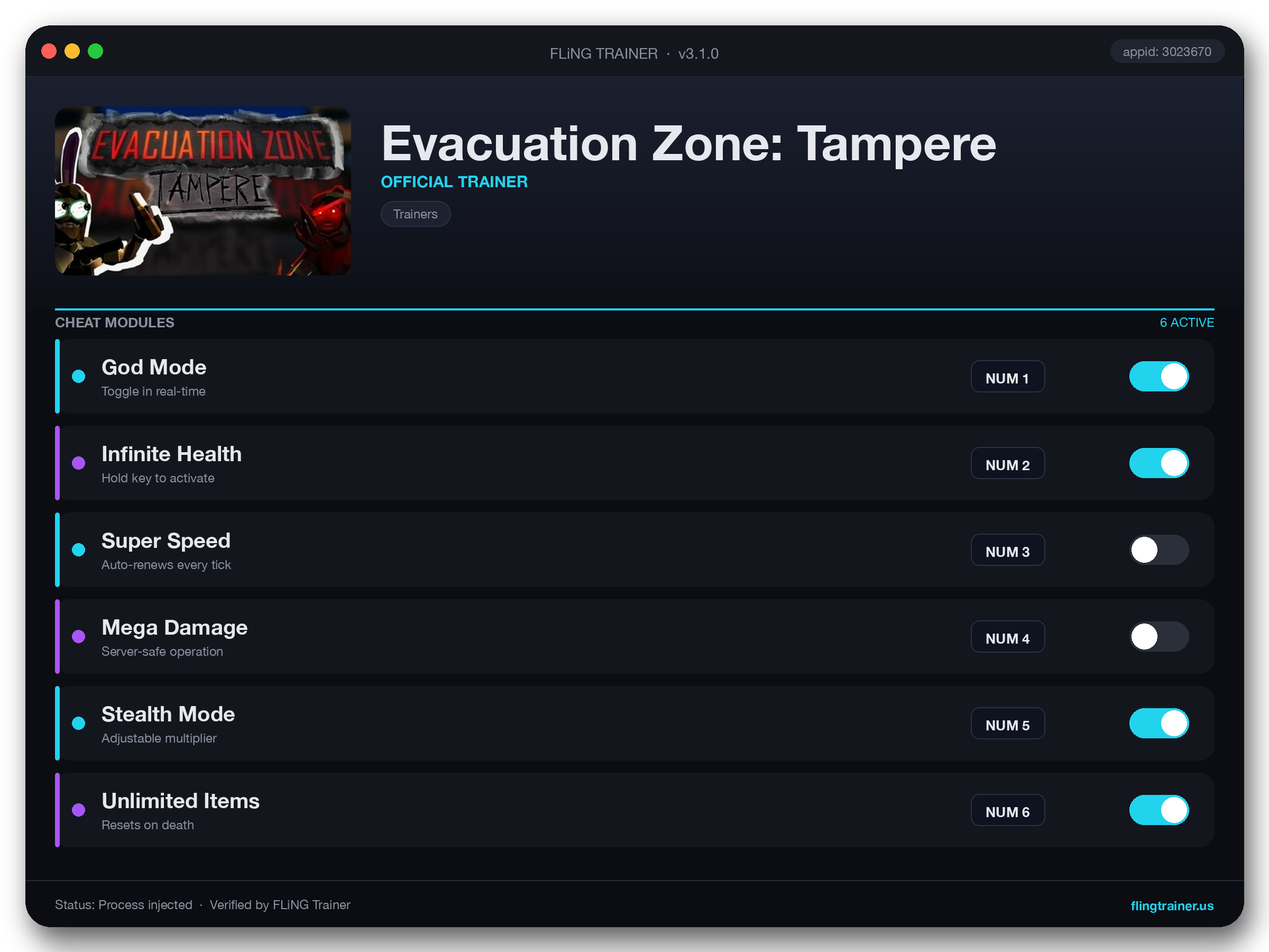 Evacuation Zone: Tampere Trainer interface