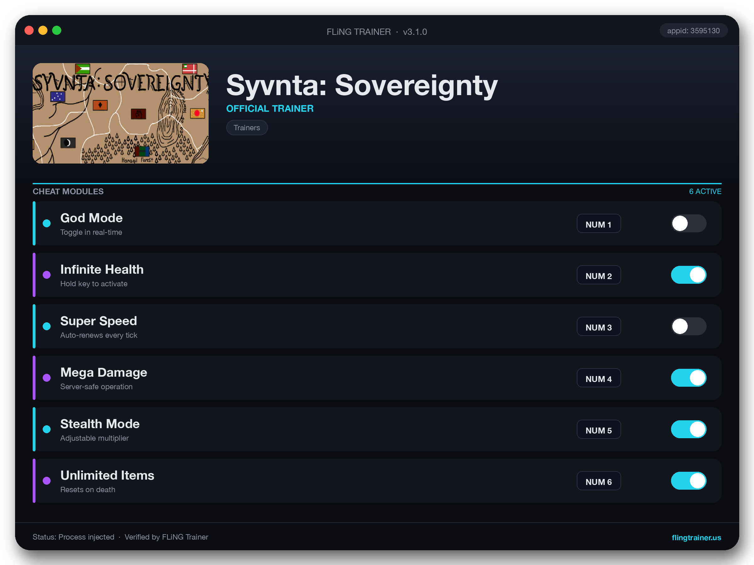 Syvnta: Sovereignty Trainer interface