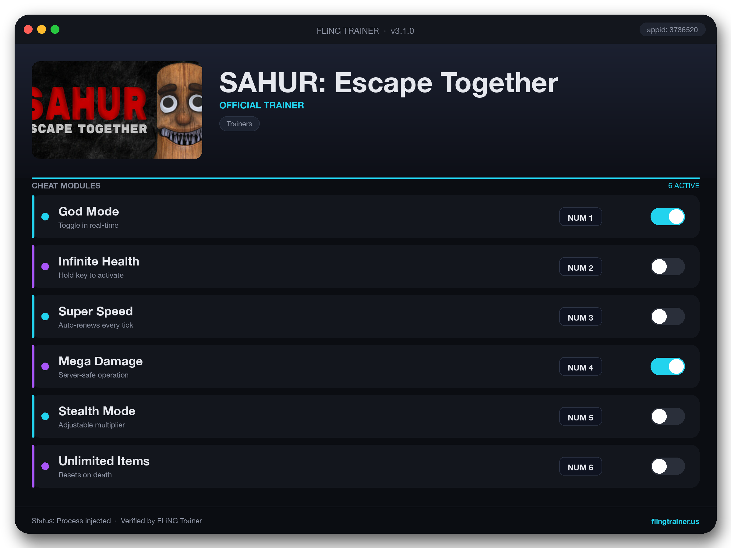 SAHUR: Escape Together Trainer interface