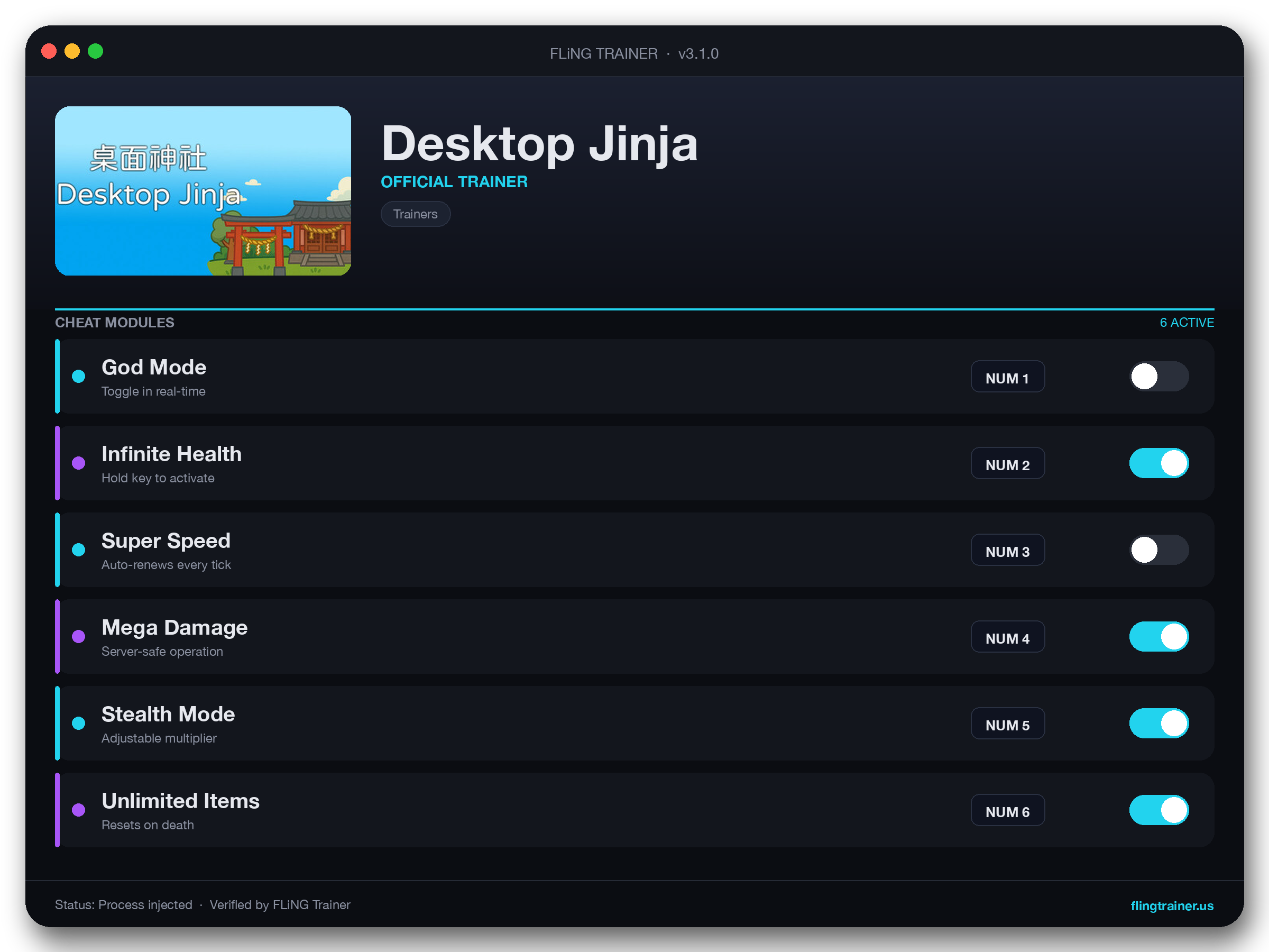 Desktop Jinja Trainer interface