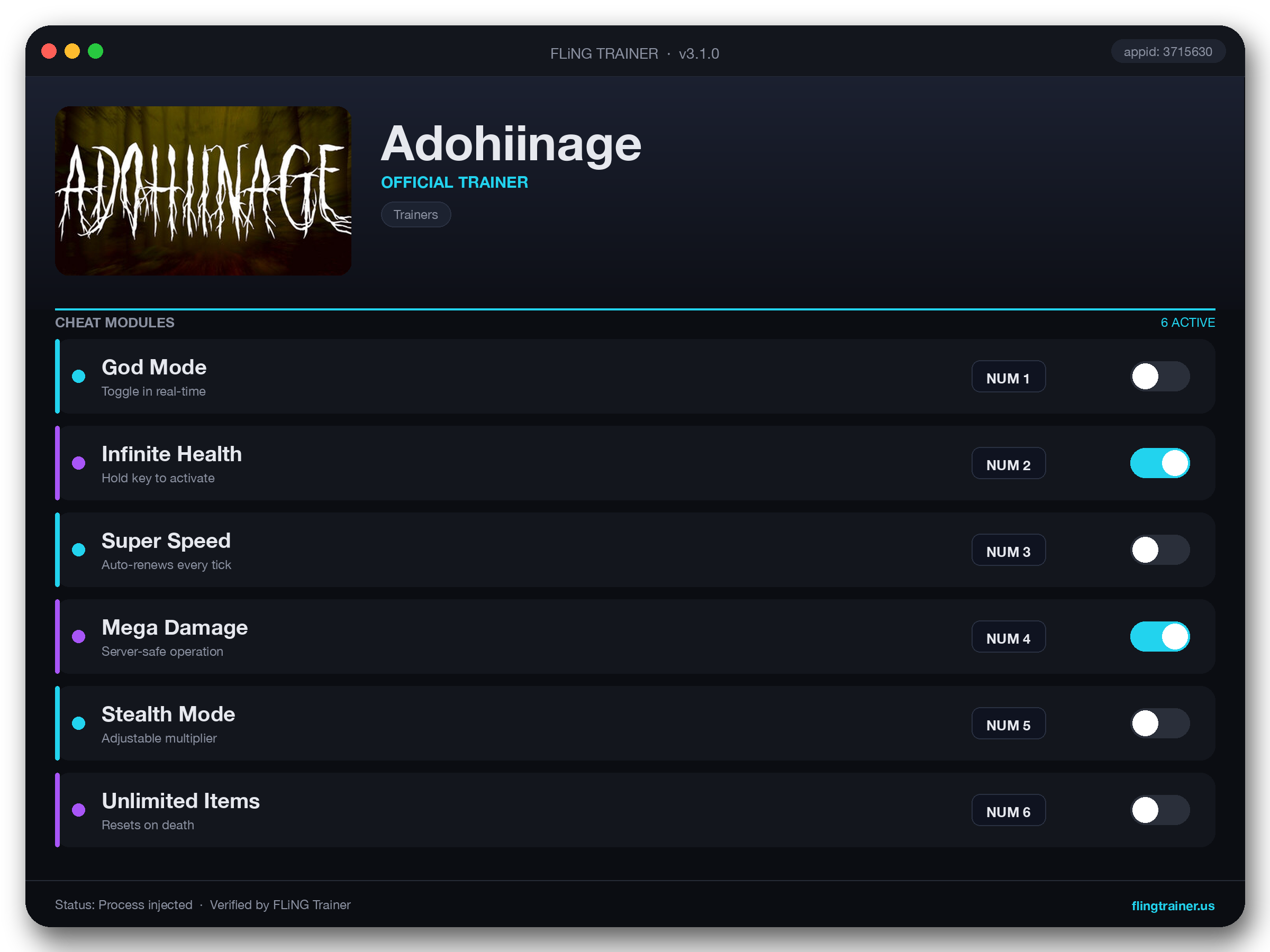 Adohiinage Trainer interface