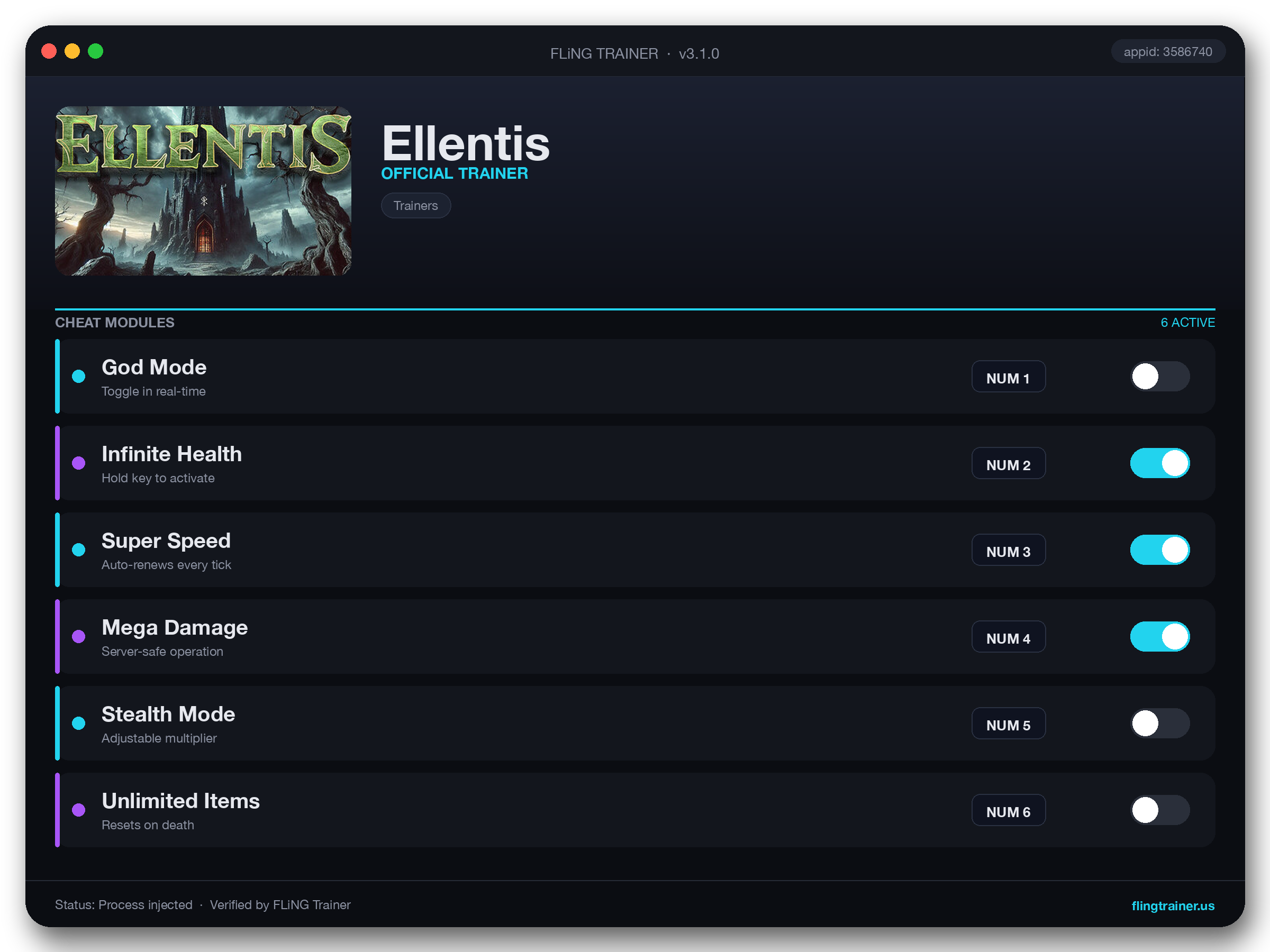 Ellentis Trainer interface