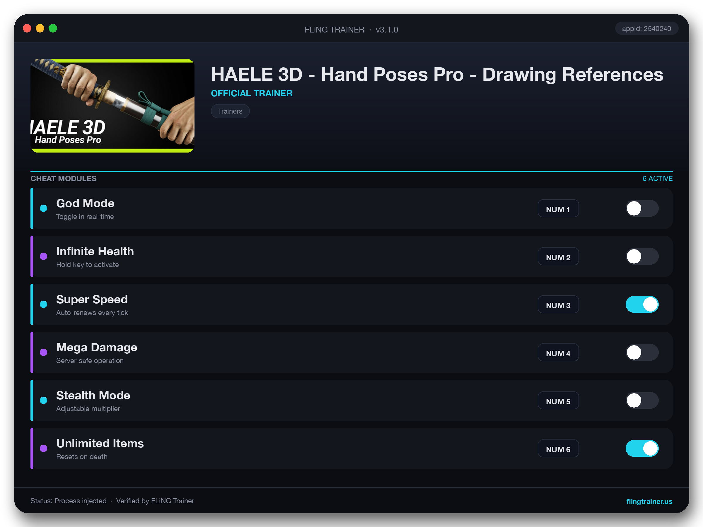 HAELE 3D - Hand Poses Pro - Drawing References Trainer interface