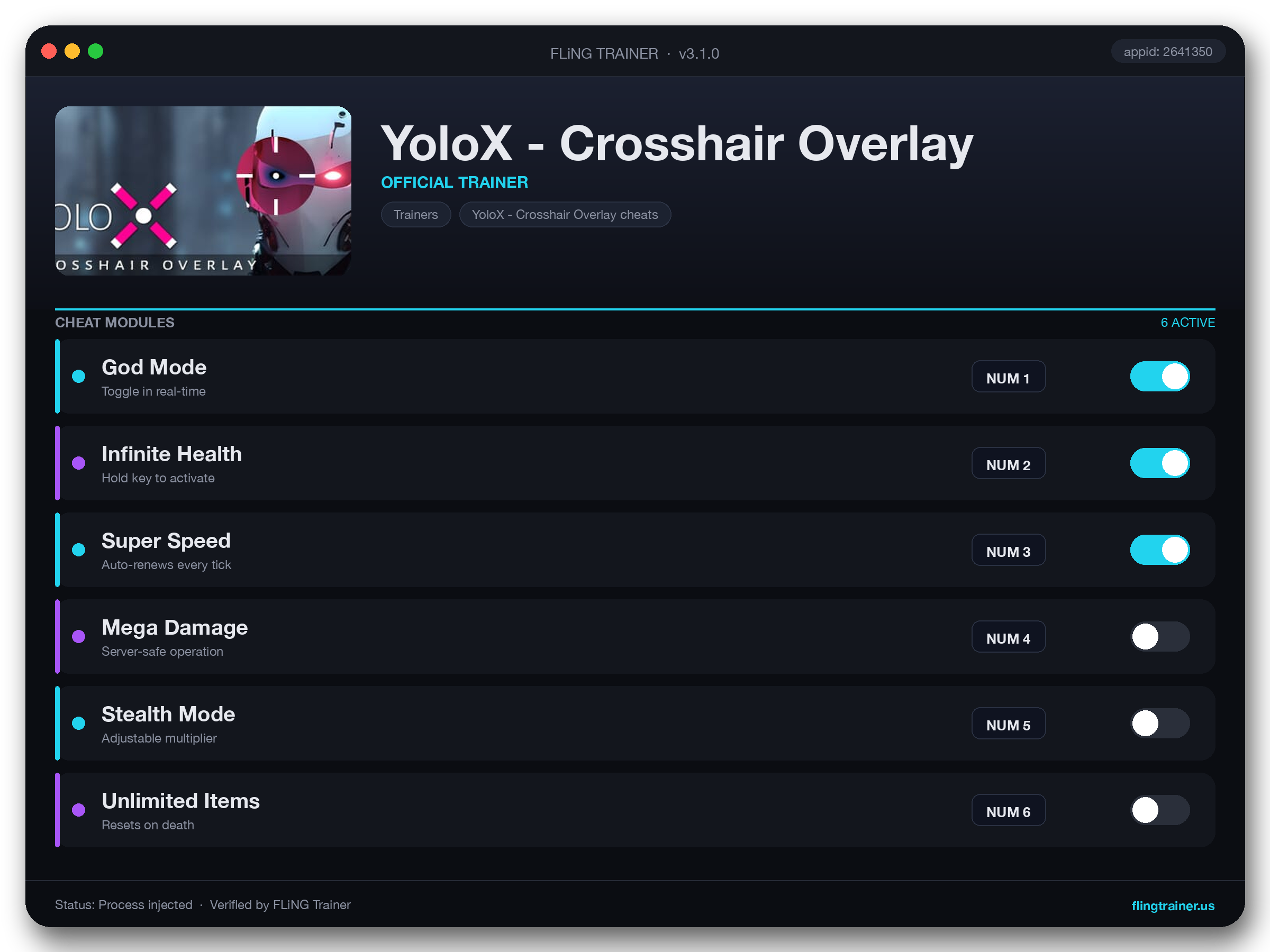 YoloX - Crosshair Overlay Trainer interface