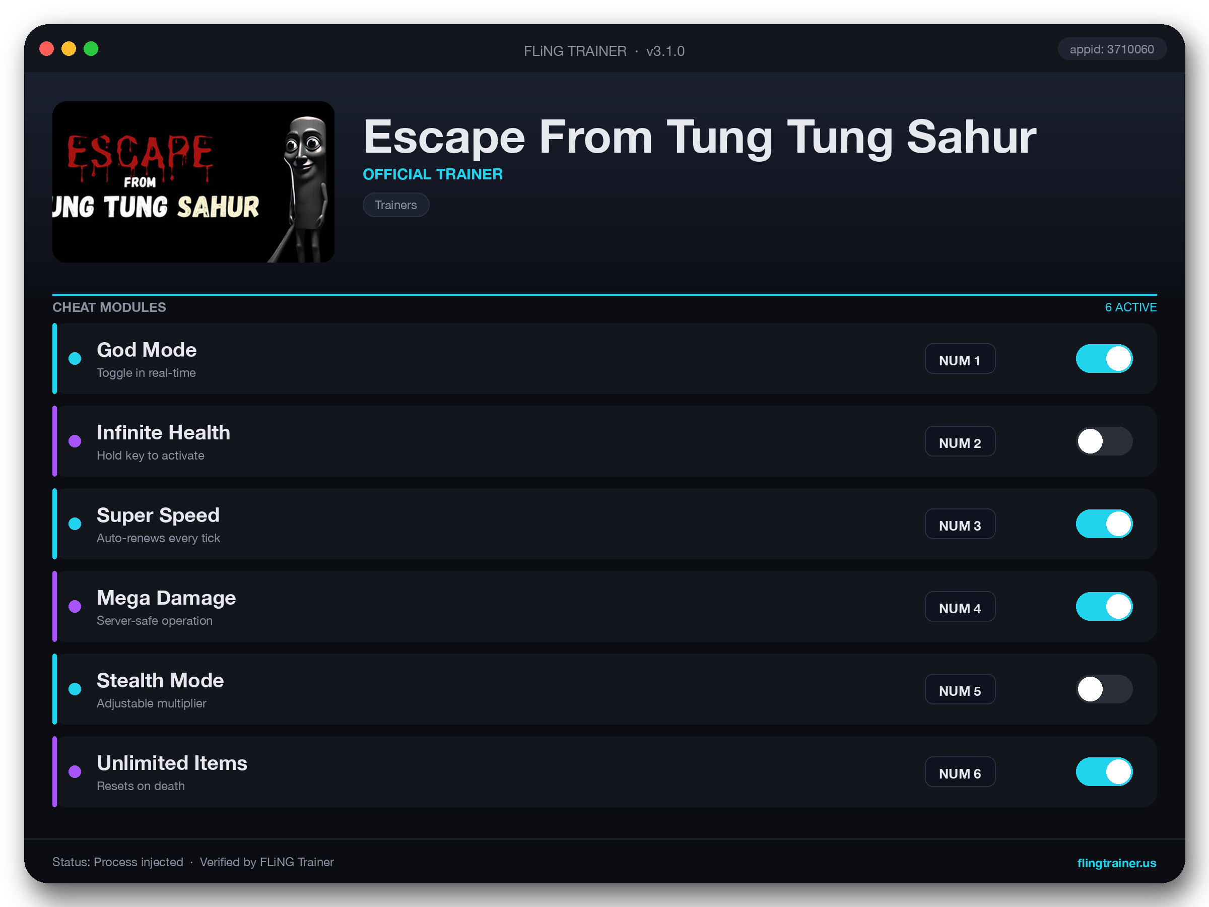Escape From Tung Tung Sahur Trainer interface