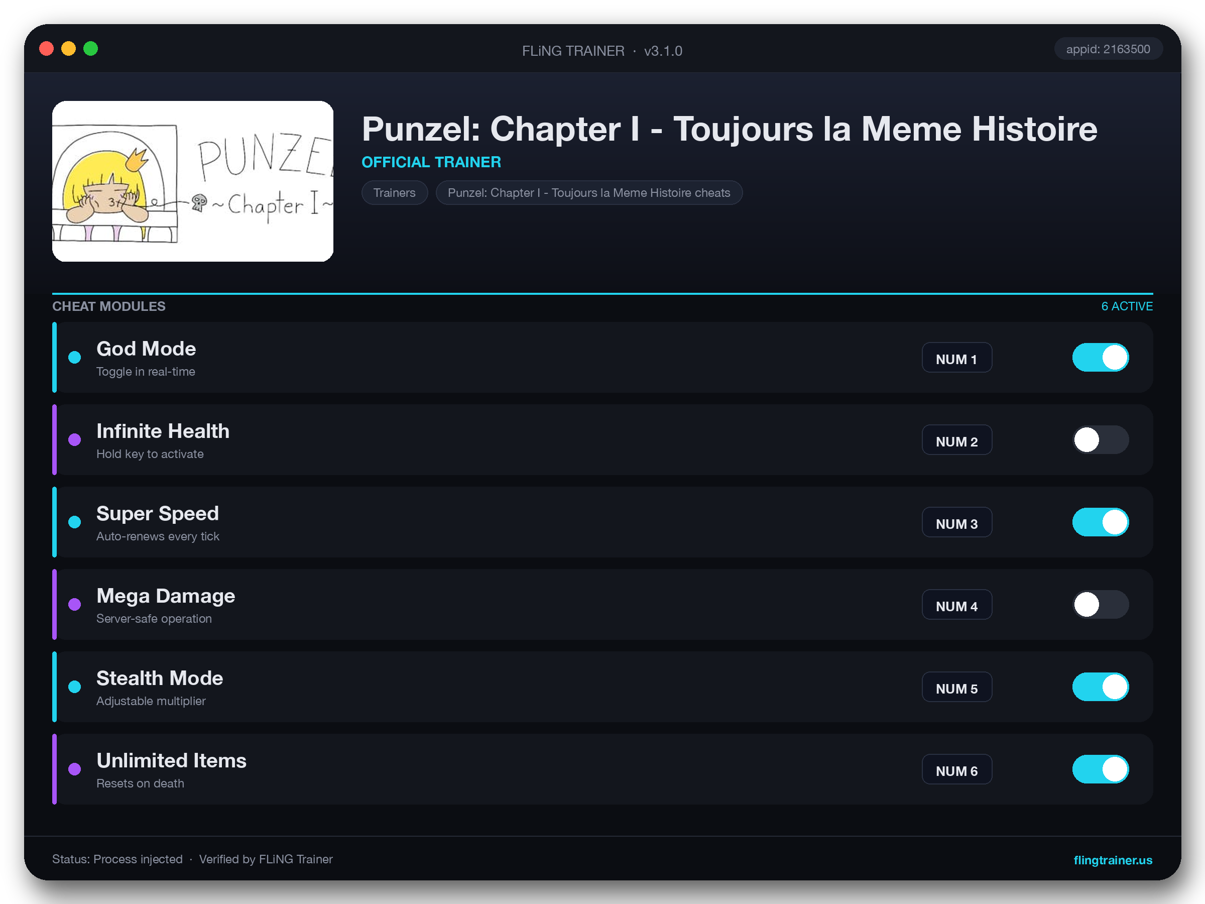 Punzel: Chapter I - Toujours la Meme Histoire Trainer interface