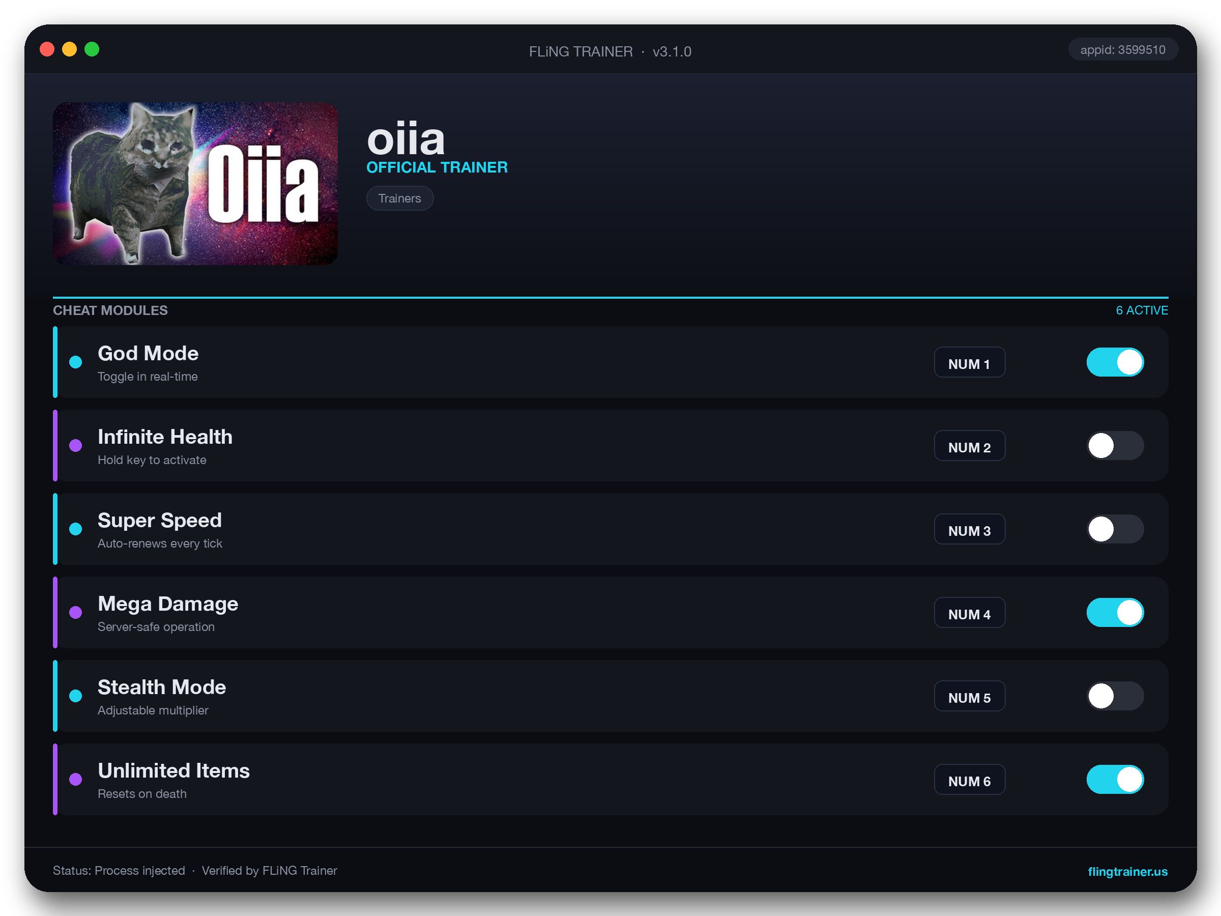 oiia Trainer interface