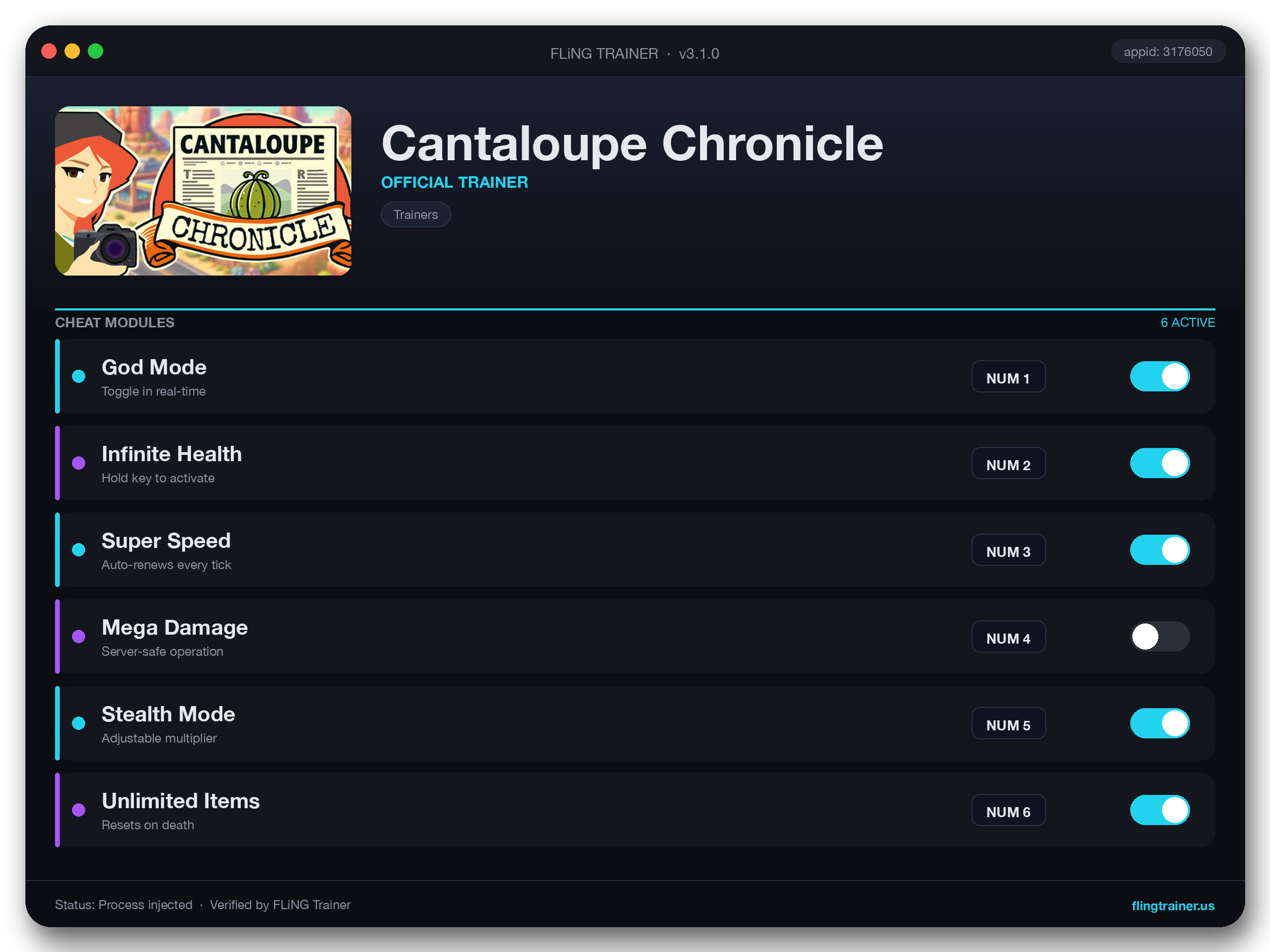 Cantaloupe Chronicle Trainer interface