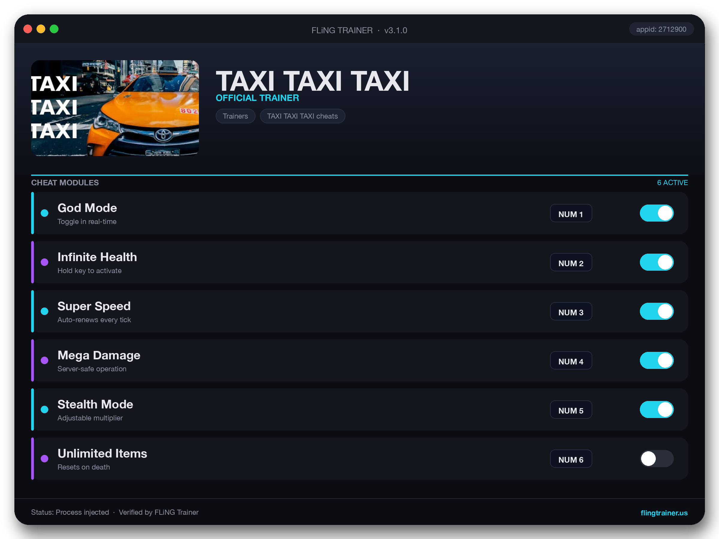 TAXI TAXI TAXI Trainer interface