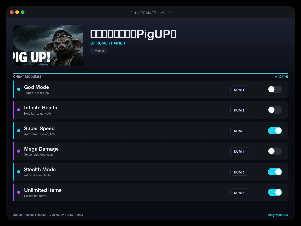 黑西行:诛八界(PigUP) Trainer interface