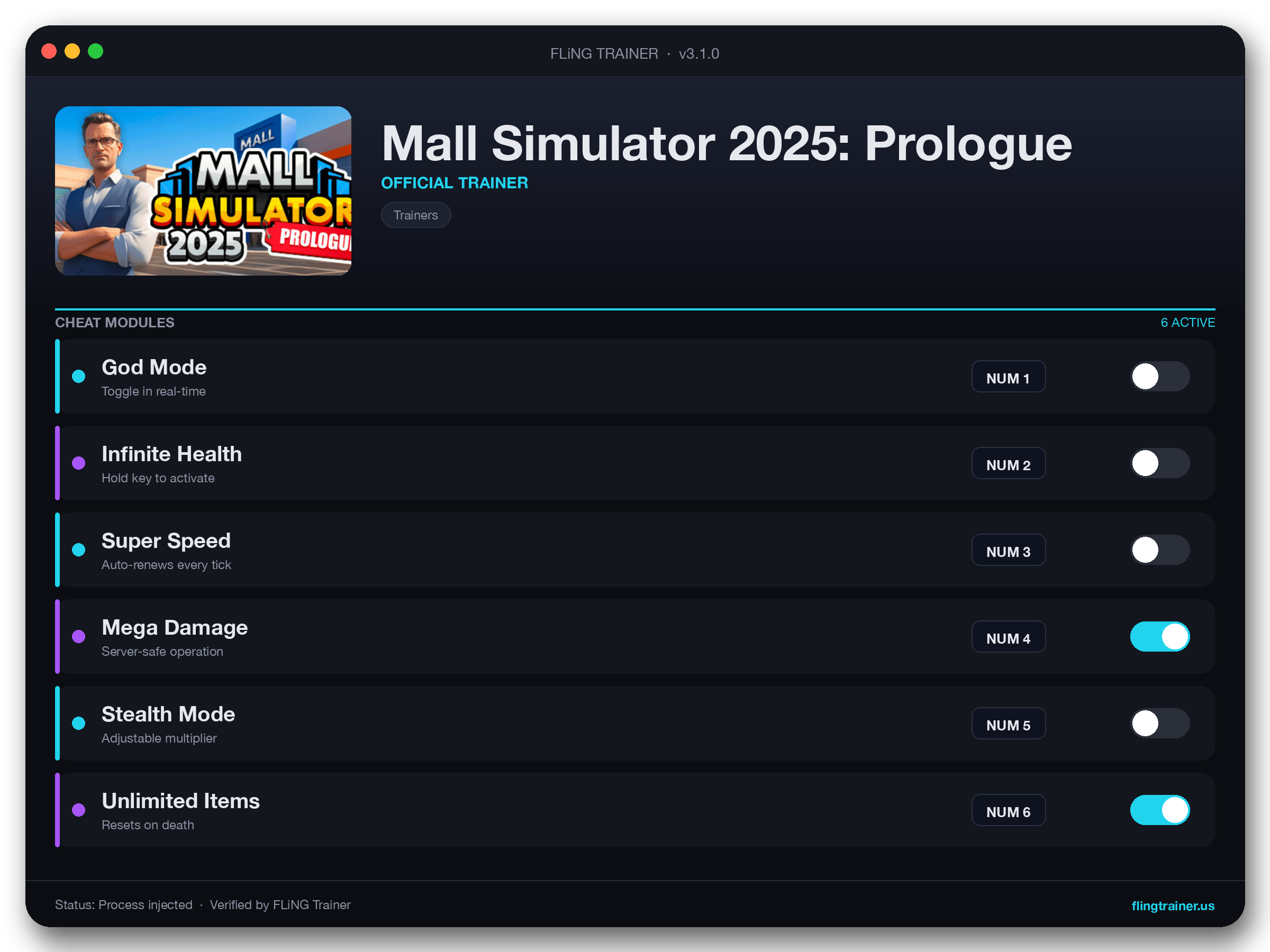 Mall Simulator 2025: Prologue Trainer interface