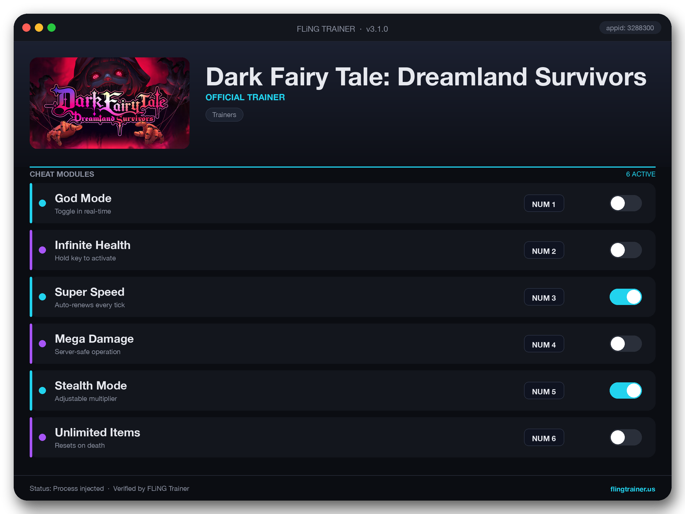 Dark Fairy Tale: Dreamland Survivors Trainer interface