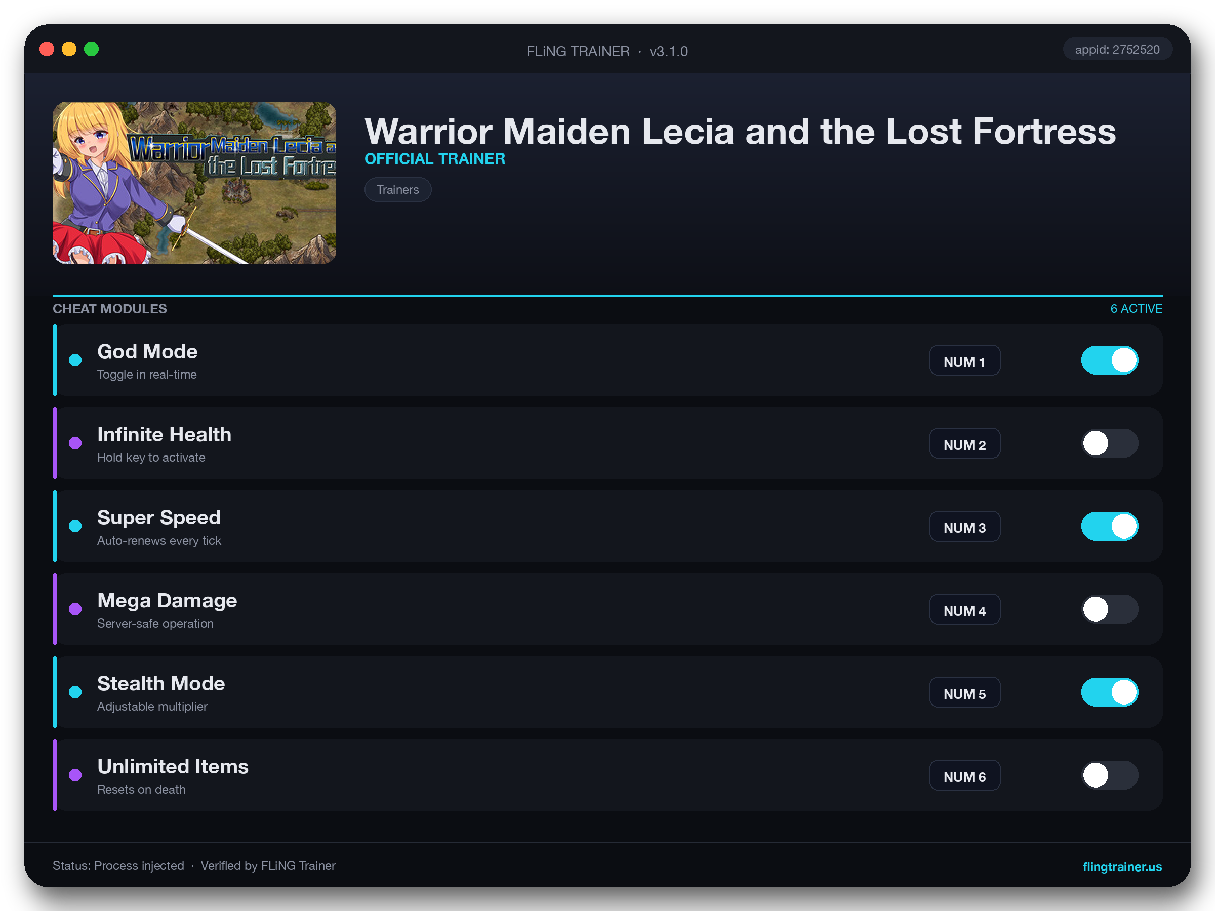 Warrior Maiden Lecia and the Lost Fortress Trainer interface